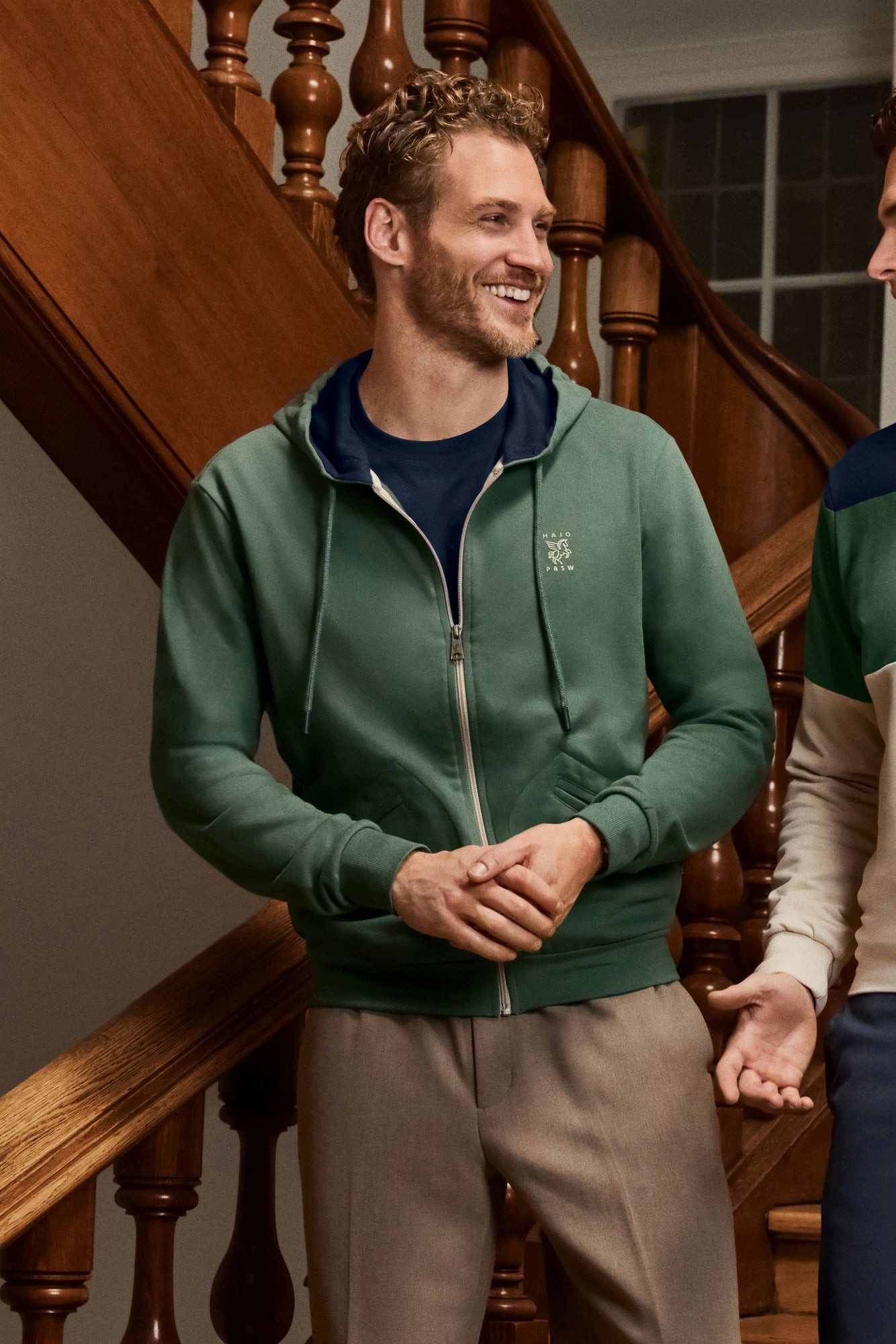 Hajo Sweatshirt Sweathoodie "French Terry" in uni mit zwei Taschen im Vorderteil