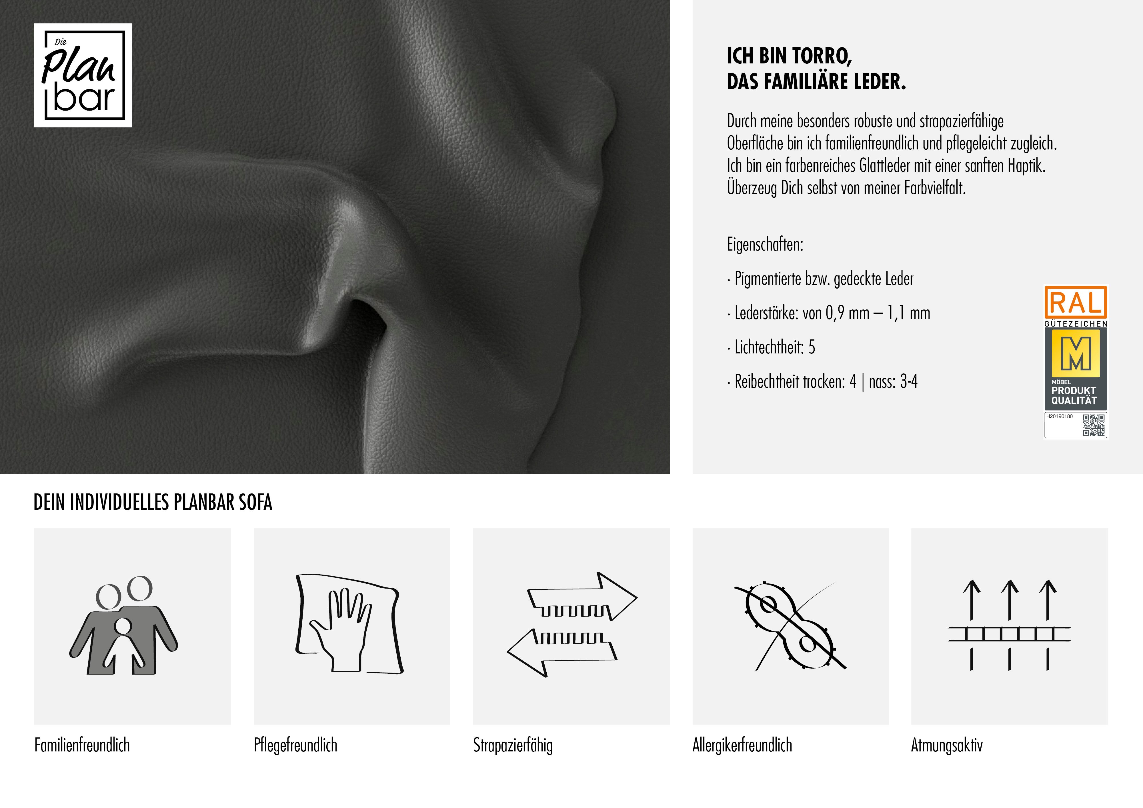 Die PlanBar Hocker PN-EM20028, hochwertiges Glattleder, stylische Metallfüße