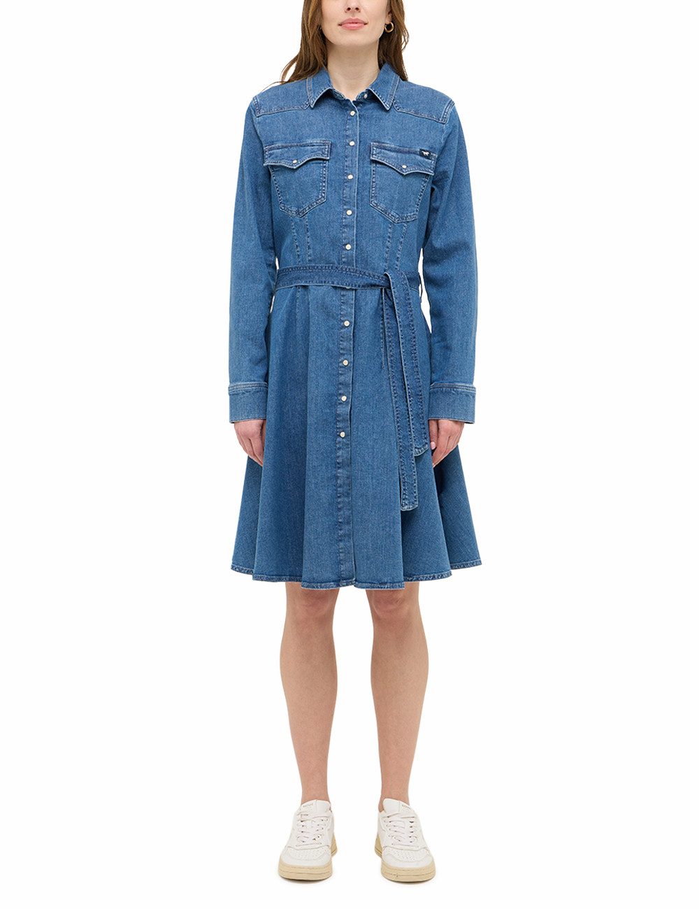 MUSTANG Midikleid Damen Style Elisa Denim Dress