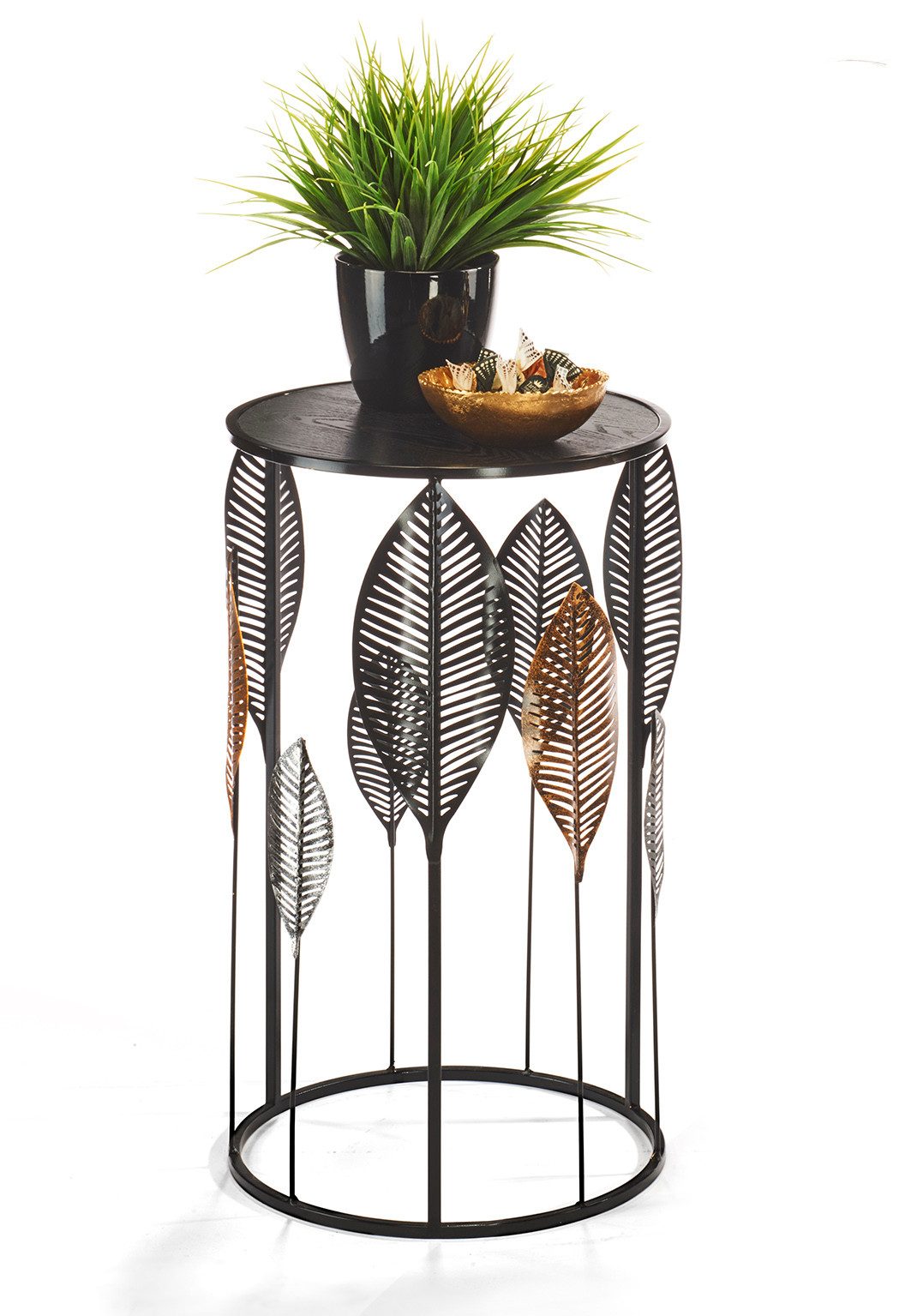 Kobolo Beistelltisch Tisch Dekotisch - PIANTA - aus Metall und Holz Gr2 (1- günstig online kaufen