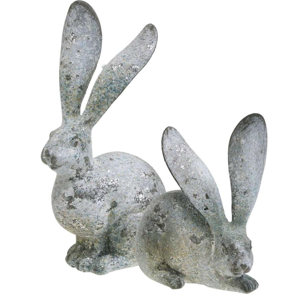 Viana Osterhase Deko-Hasen 2er-Set für Garten, Tischdeko, Ostern, Shabby Chic