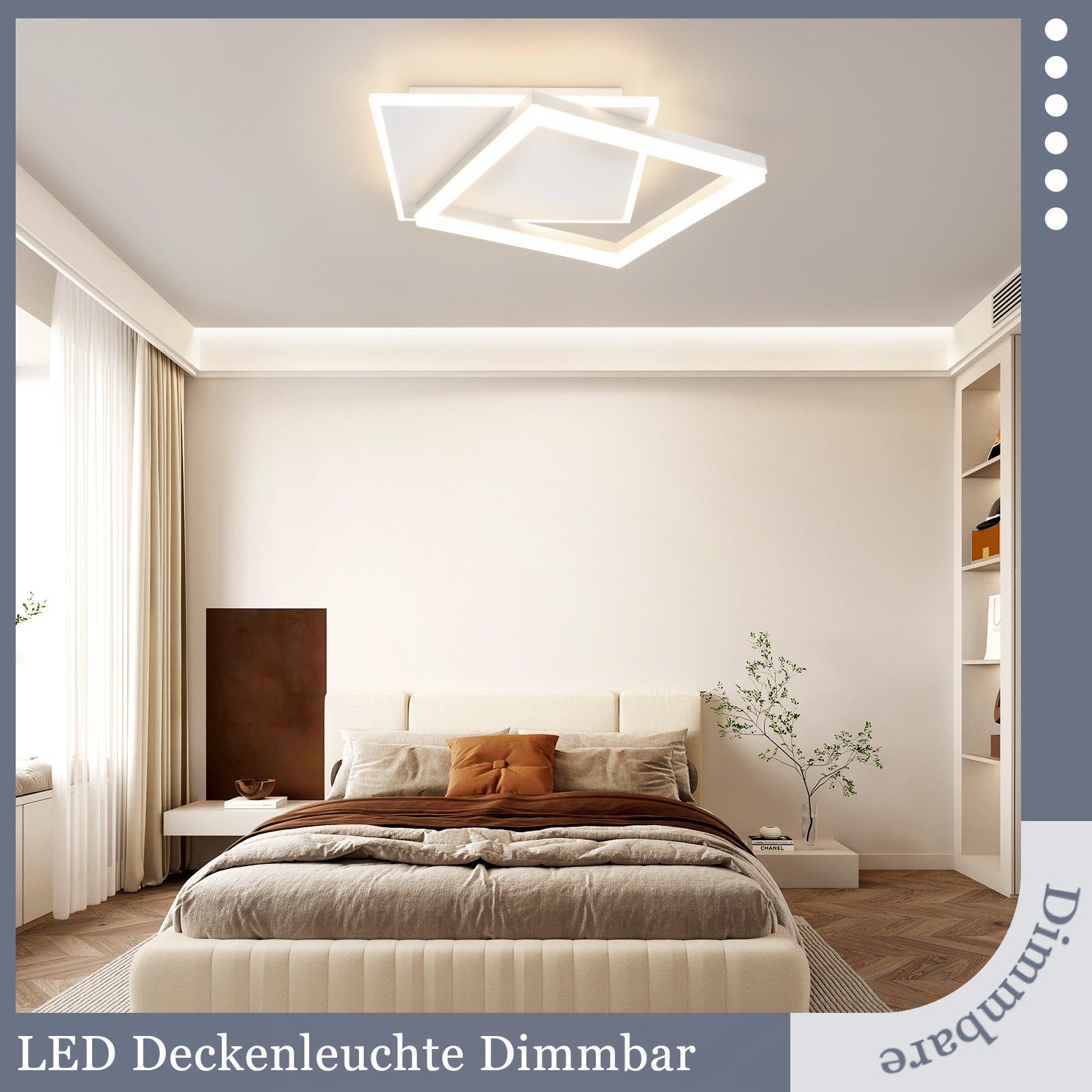 ZMH LED Deckenleuchte Deckenlampe Wohnzimmer - günstig online kaufen