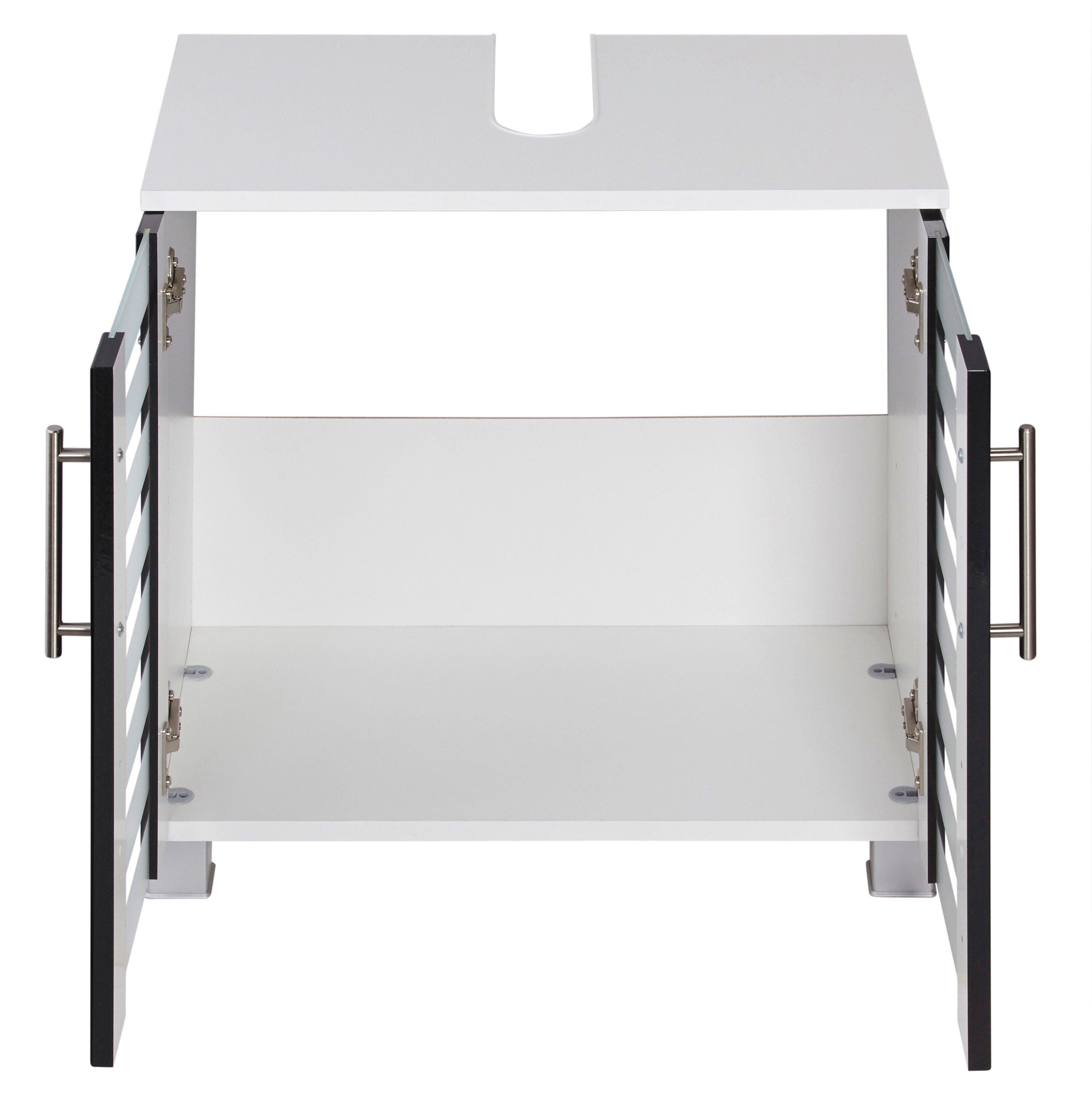 welltime Waschbeckenunterschrank Jaca Breite 60 cm, mit MDF Hochglanz-Fronten – Bild 3 von 5