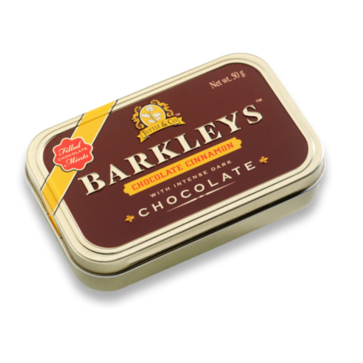 BARKLEYS Süßigkeit, Barkleys Chocolate Cinnamon Dragees aus Zartbitter und Zimt 50g