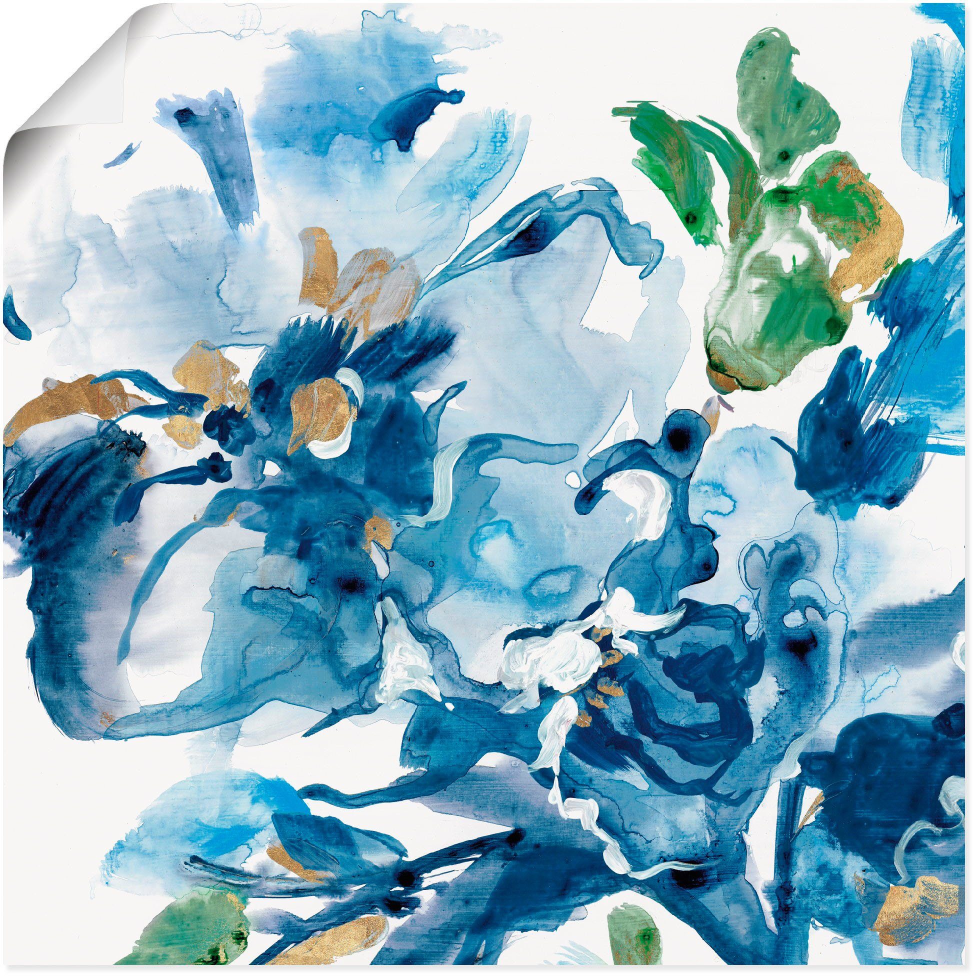 kostenlose Geschenkverpackung Artland Wandbild Cerulean Floral, Blumenbilder St), oder in versch. als Leinwandbild, Poster Wandaufkleber (1 Größen Alubild