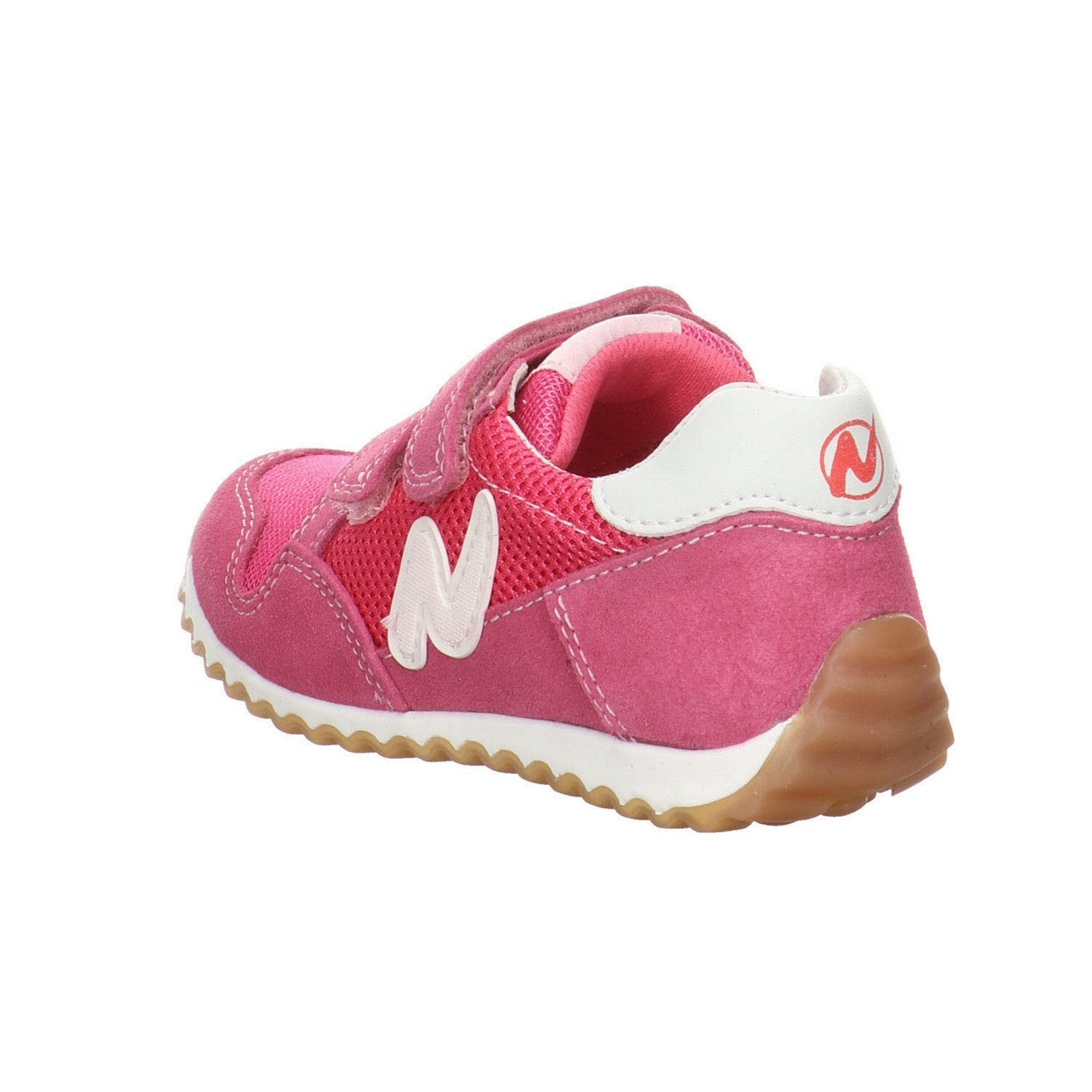 Leder-/Textilkombination Schnürhalbschuhe FUCHSIA Jungen Sneaker Klettschuh Naturino Sammy