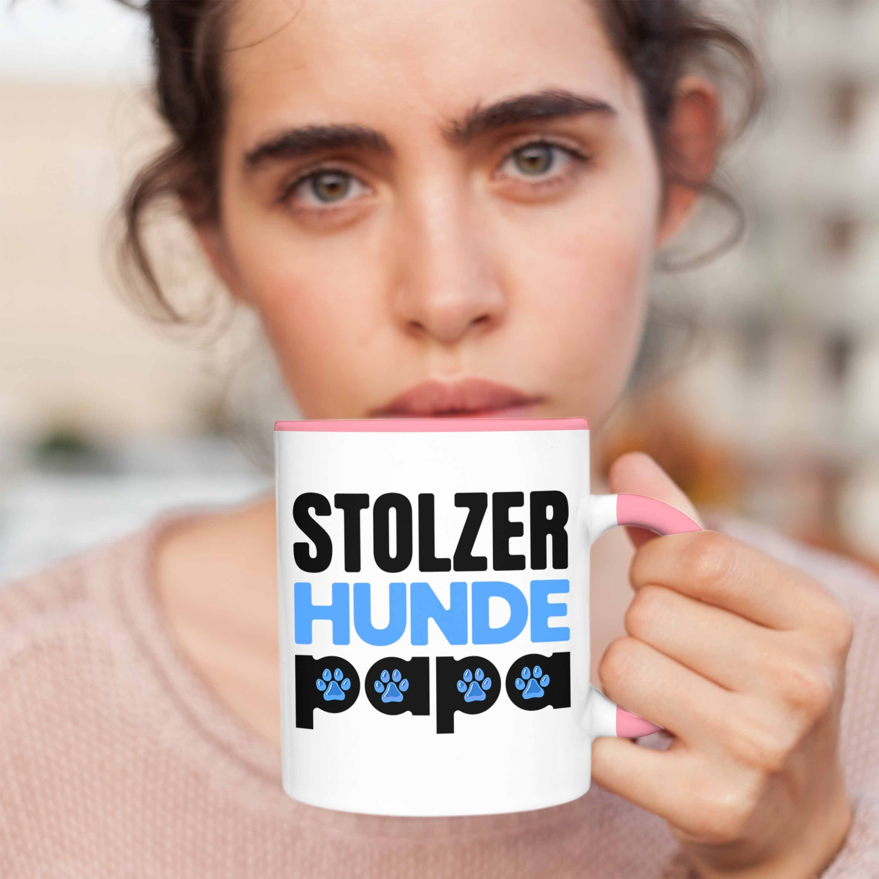 Papa Herrchen Tasse Tasse Hunde Hunde-Papis Geschenk Stolzer Trendation für Rosa Und Hundepapa - Geschenkidee Becher Trendation