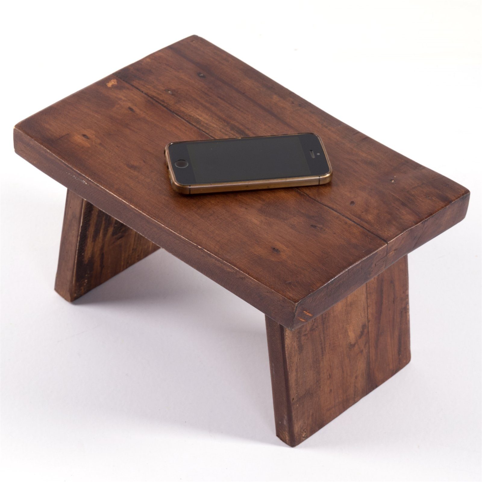 DESIGN DELIGHTS Hocker NOSTALGISCHER FUßHOCKER "SCHEMEL", Altholz massiv, Holzhocker, 02 h