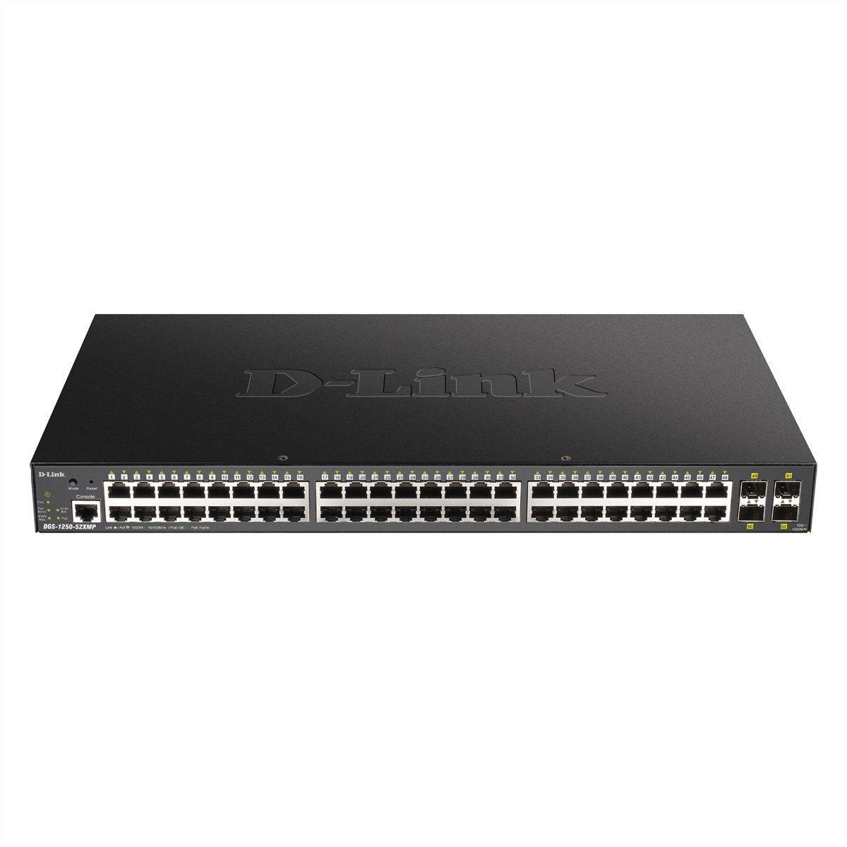 DGS-1250-52XMP Gigabit Switch PoE 52-Port Smart Managed PoE+ 4x 10G Netzwerk-Switch