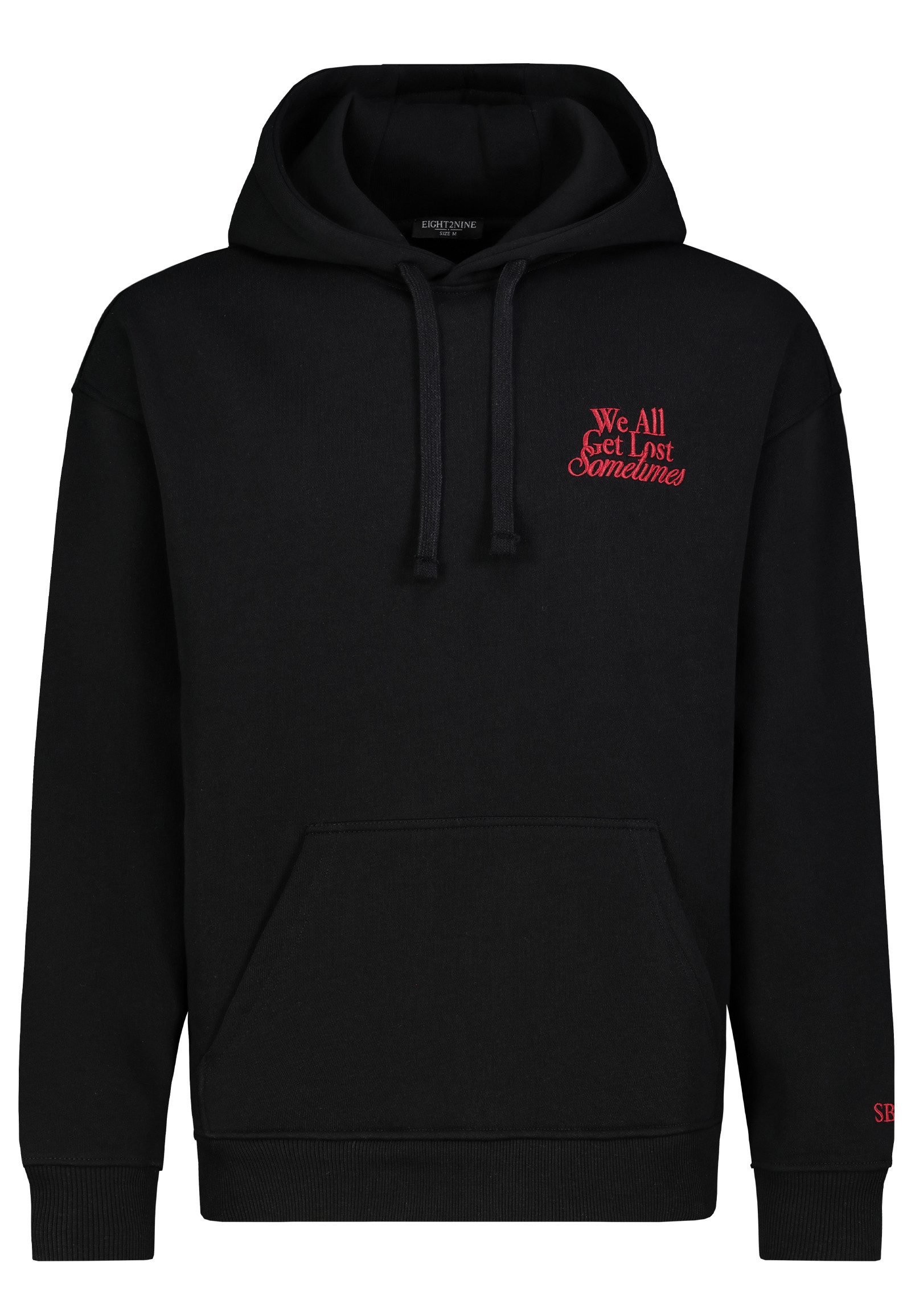 Eight2Nine Hoodie Mit Statement-Stickerei und Kängurutasche (1-tlg) Hoodie