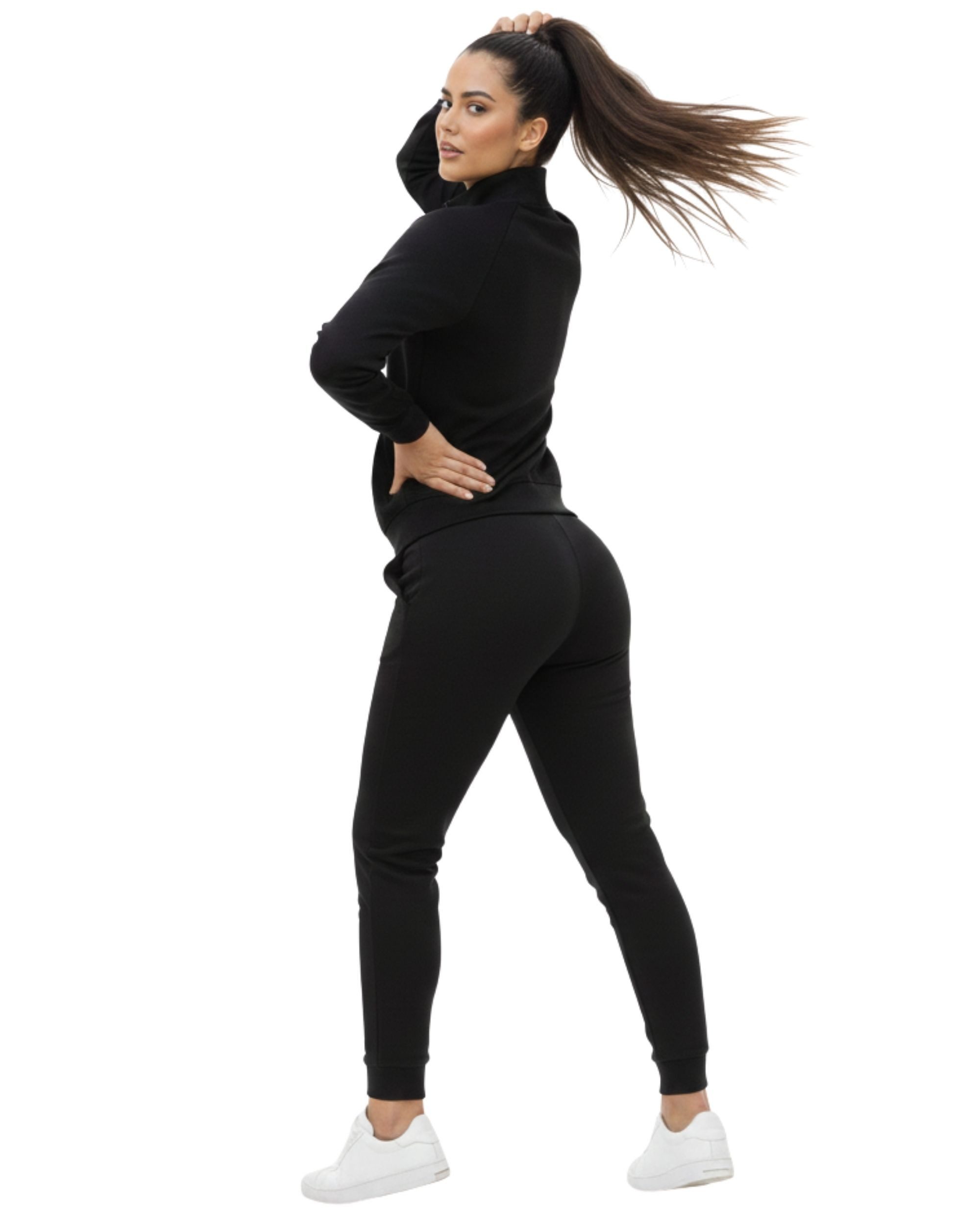 L.gonline Freizeitanzug Damen Trainingsanzug, Freizeitanzug ohne Kapuze 500A (2-tlg., im modischem Design), Fitness Freizeit Casual