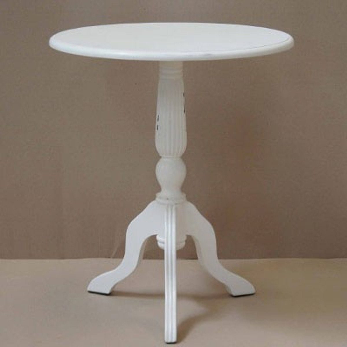 Casa Padrino Beistelltisch Barock Beistelltisch Mahagoni Holz Weiß Antik Stil 60 x 60 x H70 cm - Jugendstil Tisch