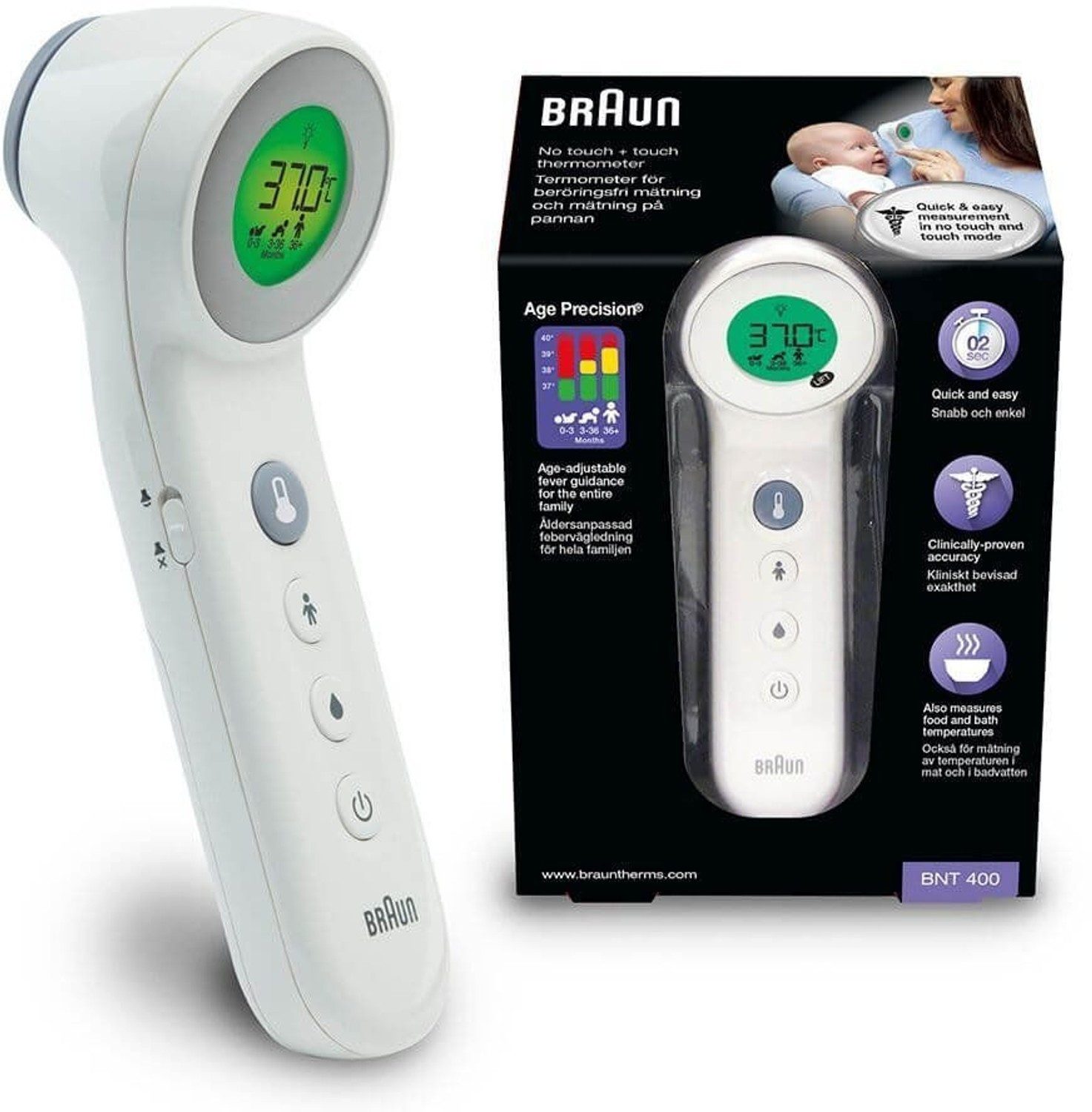 Braun StirnFieberthermometer ThermoScan 7 Fieberthermometer, 1tlg