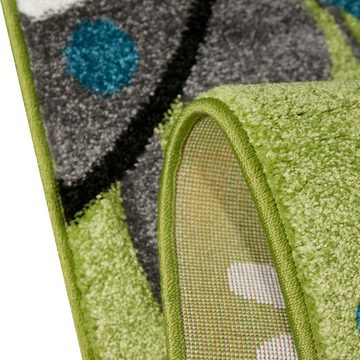 Kinderteppich Bunt Kinderzimmer-Teppich mit Schmetterling-Design in grün, Carpetia, rechteckig, Höhe: 13 mm