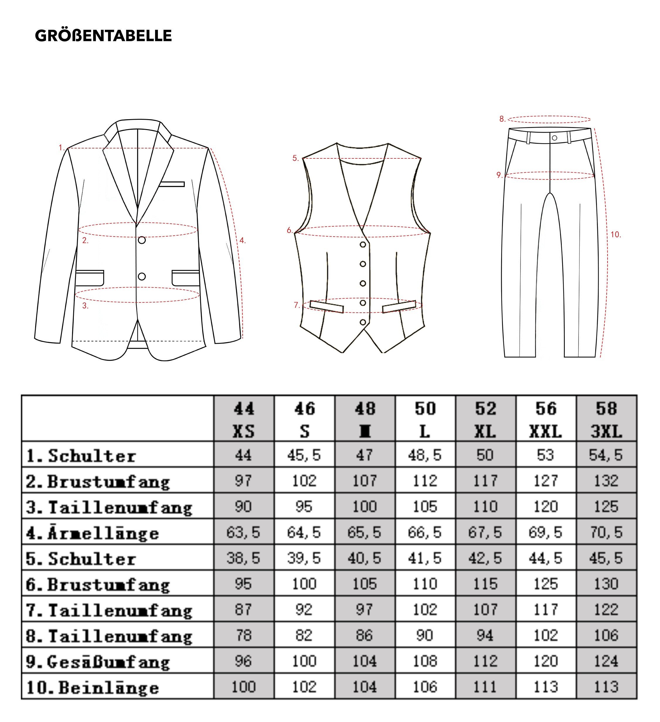 Allthemen Anzug (3 tlg) Herren Slim günstig online kaufen
