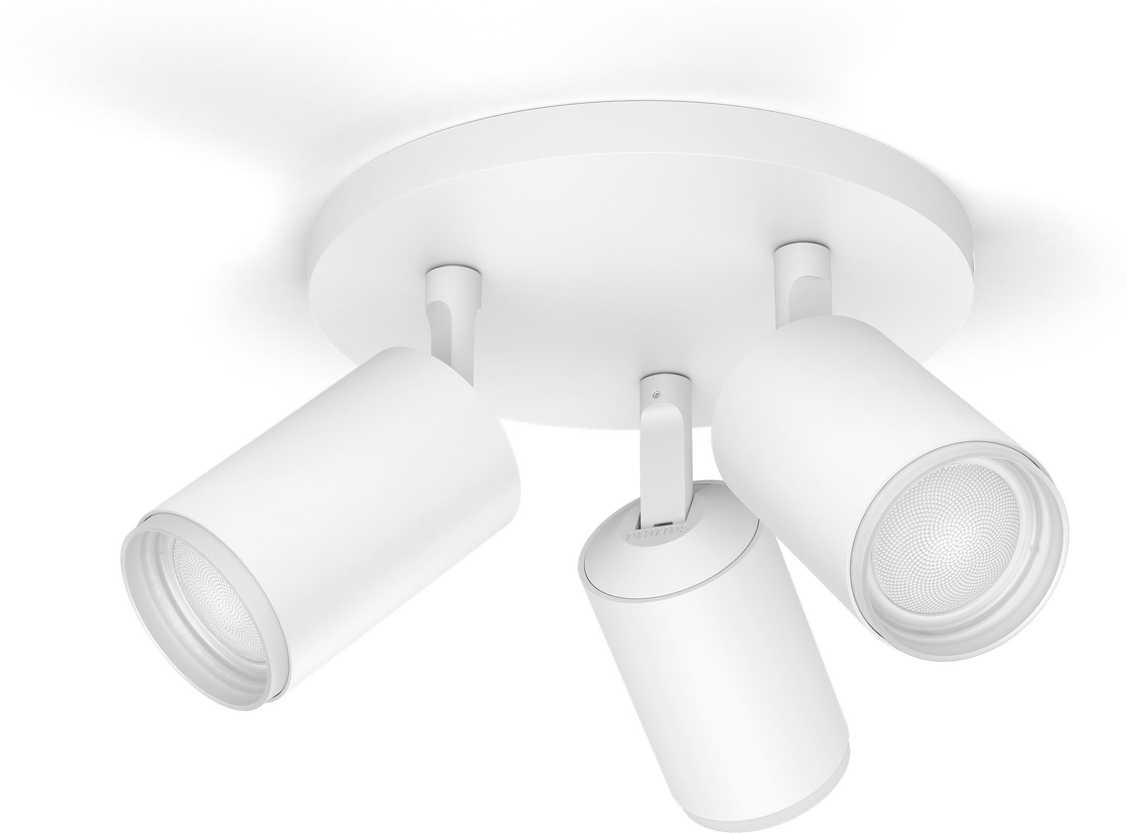 Philips Hue LED Deckenspot White & Color Ambiance Fugato 3er Aufbauspot, Abschaltautomatik, Bluetooth, CCT - über Fernbedienung, Dimmfunktion, Einschlafhilfe, Farbsteuerung, Farbwechsel, Memory, nach Trennung vom Netz, Nachtlichtfunktion, RGB, Smart Home, Timerfunktion, Weckerfunktion, dimmbar über Fernbedienung, mehrere Helligkeitsstufen, LED wechselbar, Farbwechsler, RGB, warmweiß - kaltweiß, Steuerbar per App und Stimme, Smart Home fähig, Farbfähig und Weißtöne