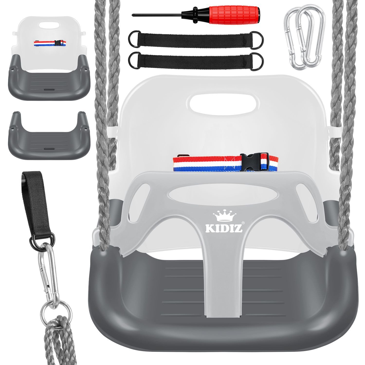 KIDIZ Einzelschaukel, Babyschaukel Kinderschaukel in Babysitz verstellbar günstig online kaufen