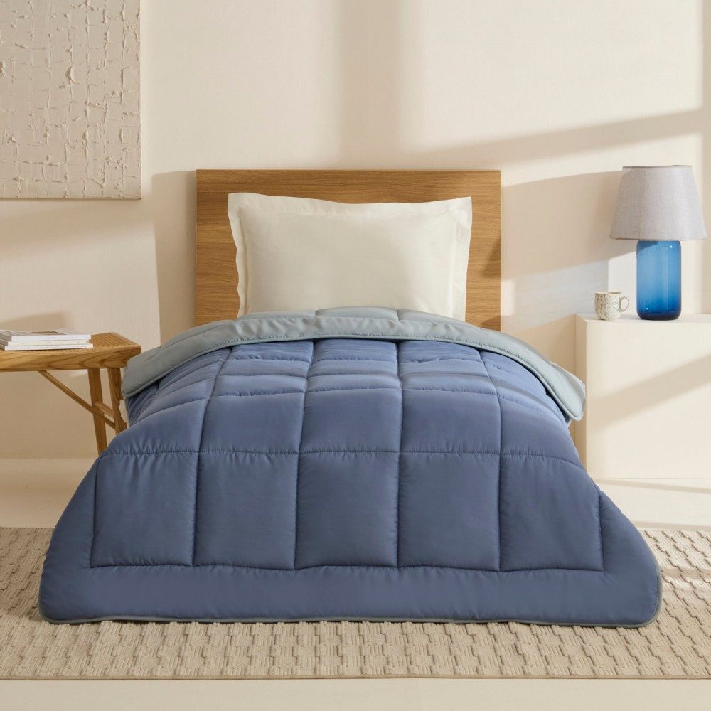 Karaca Tagesdecke Karaca Double Face Decke Tagesdecke Bettdecke Blau-Mint 155x220