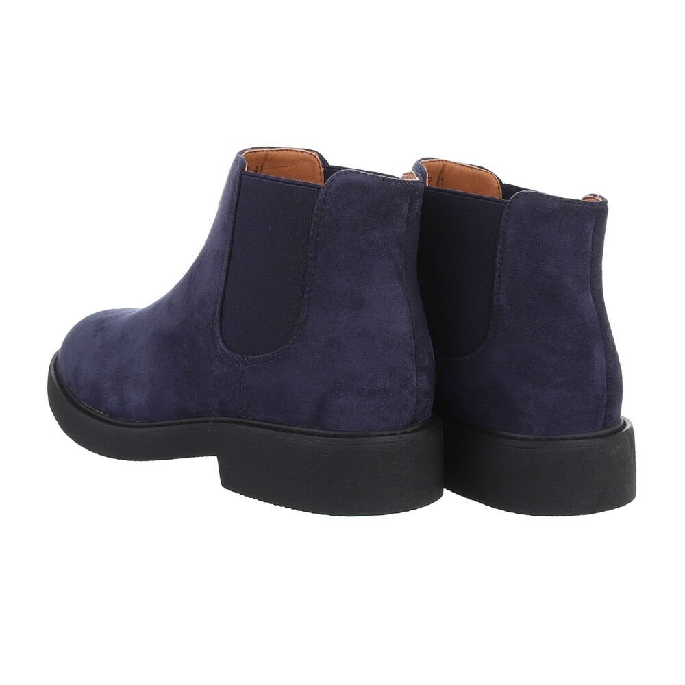 Coolwalk Herren Chelsea Freizeit Stiefelette (85255703) Blockabsatz Boots in Blau
