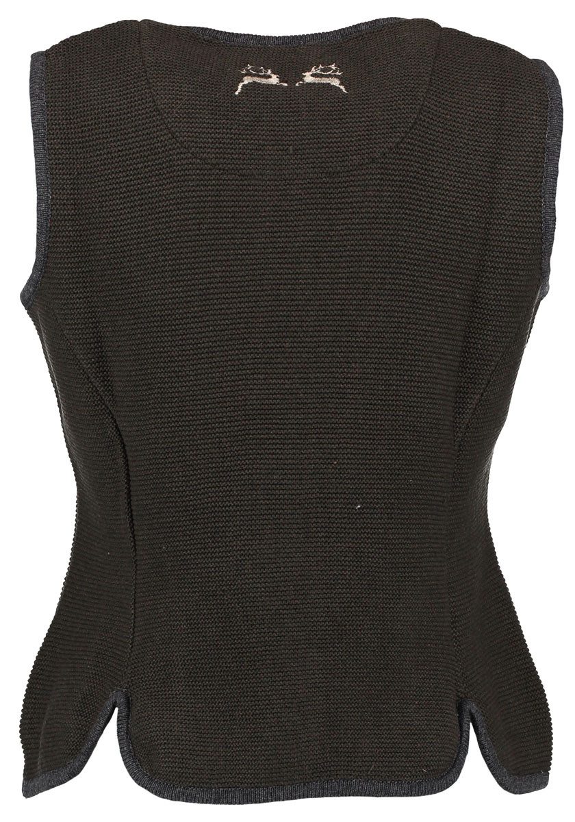 OS Trachten Strickweste Xeniro Rundhalsausschnitt günstig online kaufen