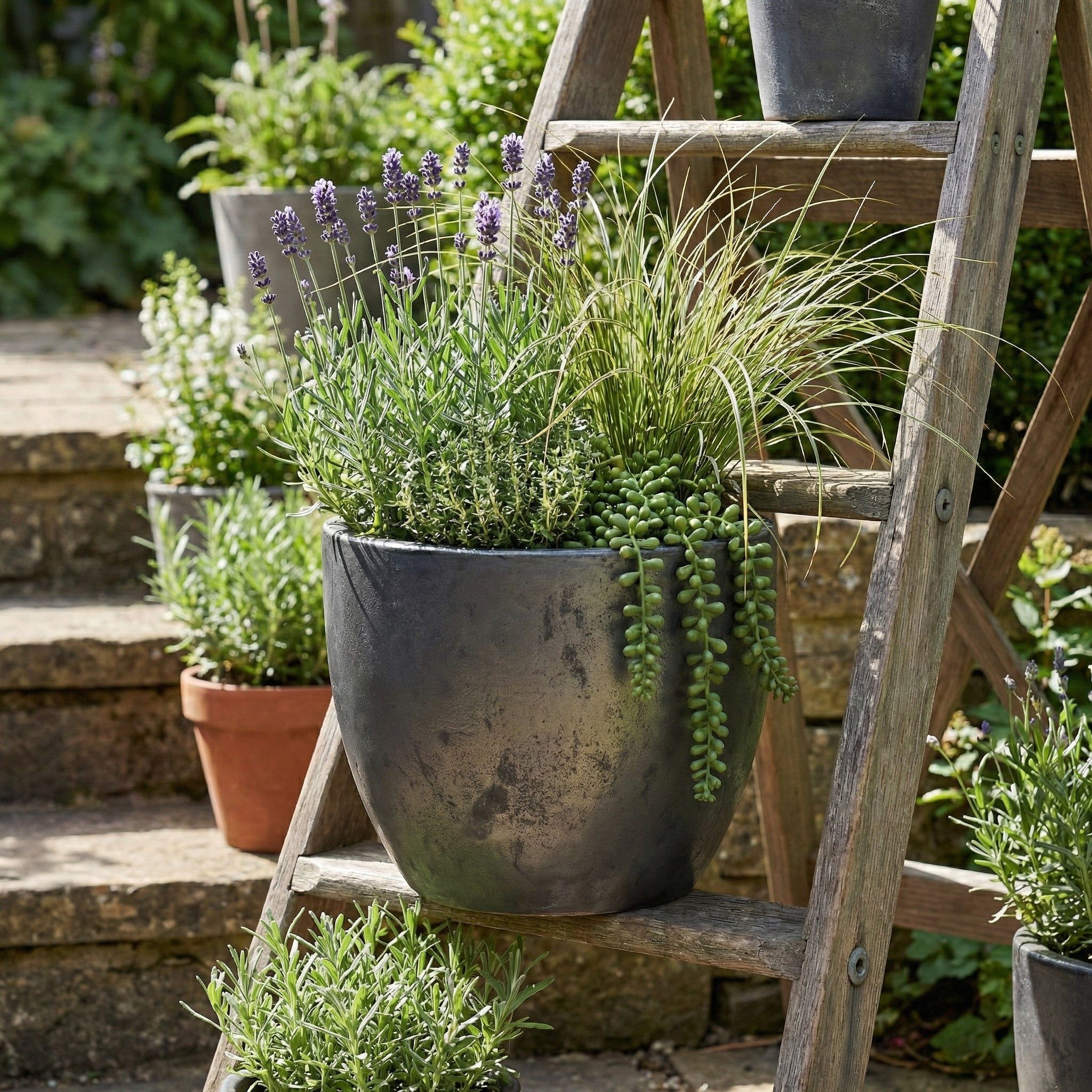 Teramico Blumentopf Pflanzgefäß "Egg Pot" Anthrazit – Ø 21 bis 60 cm – Frostfest (1 St), Frostfest, UV-Fest