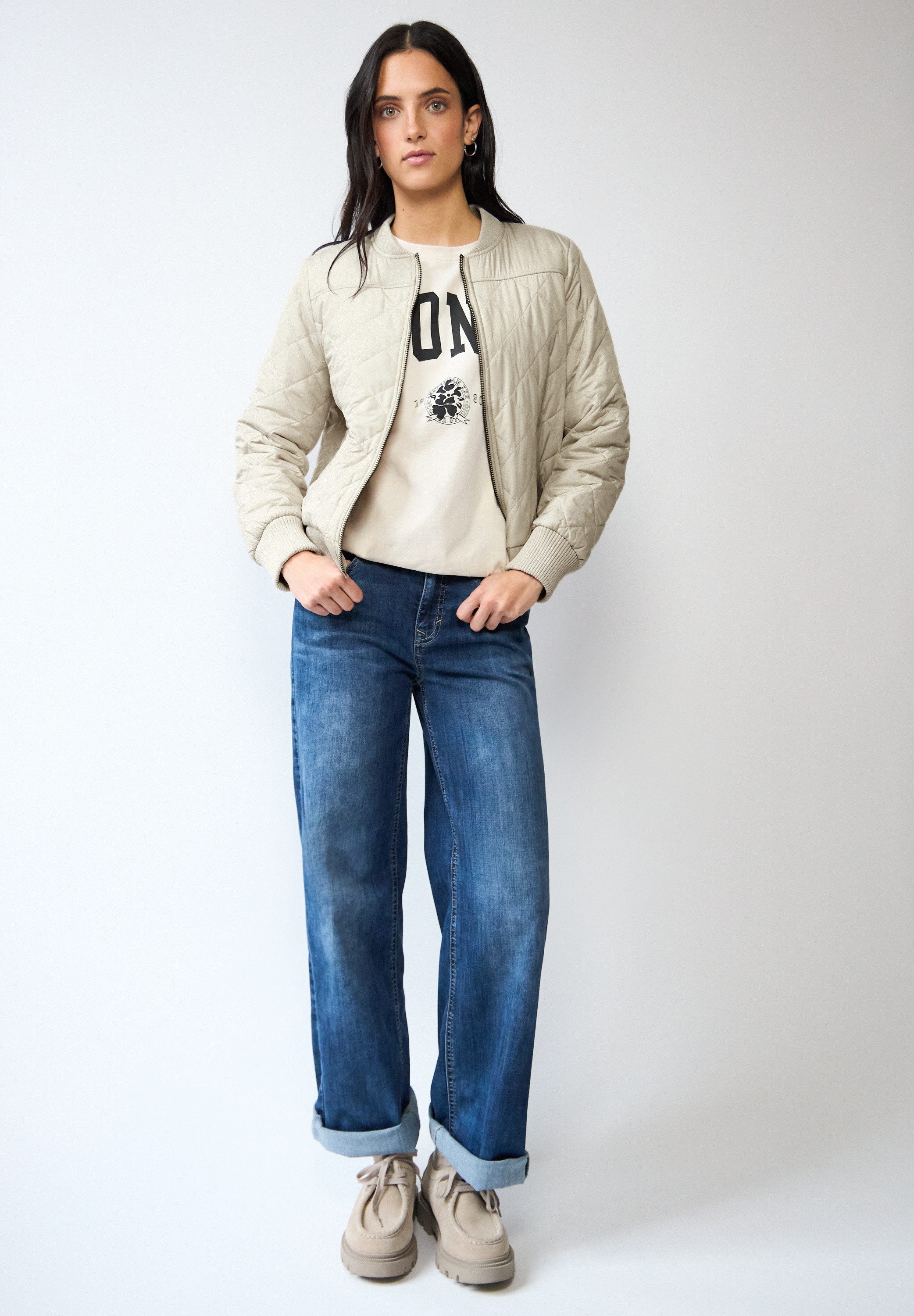 STREET ONE STUDIO Steppjacke mit Rundhalsausschnitt