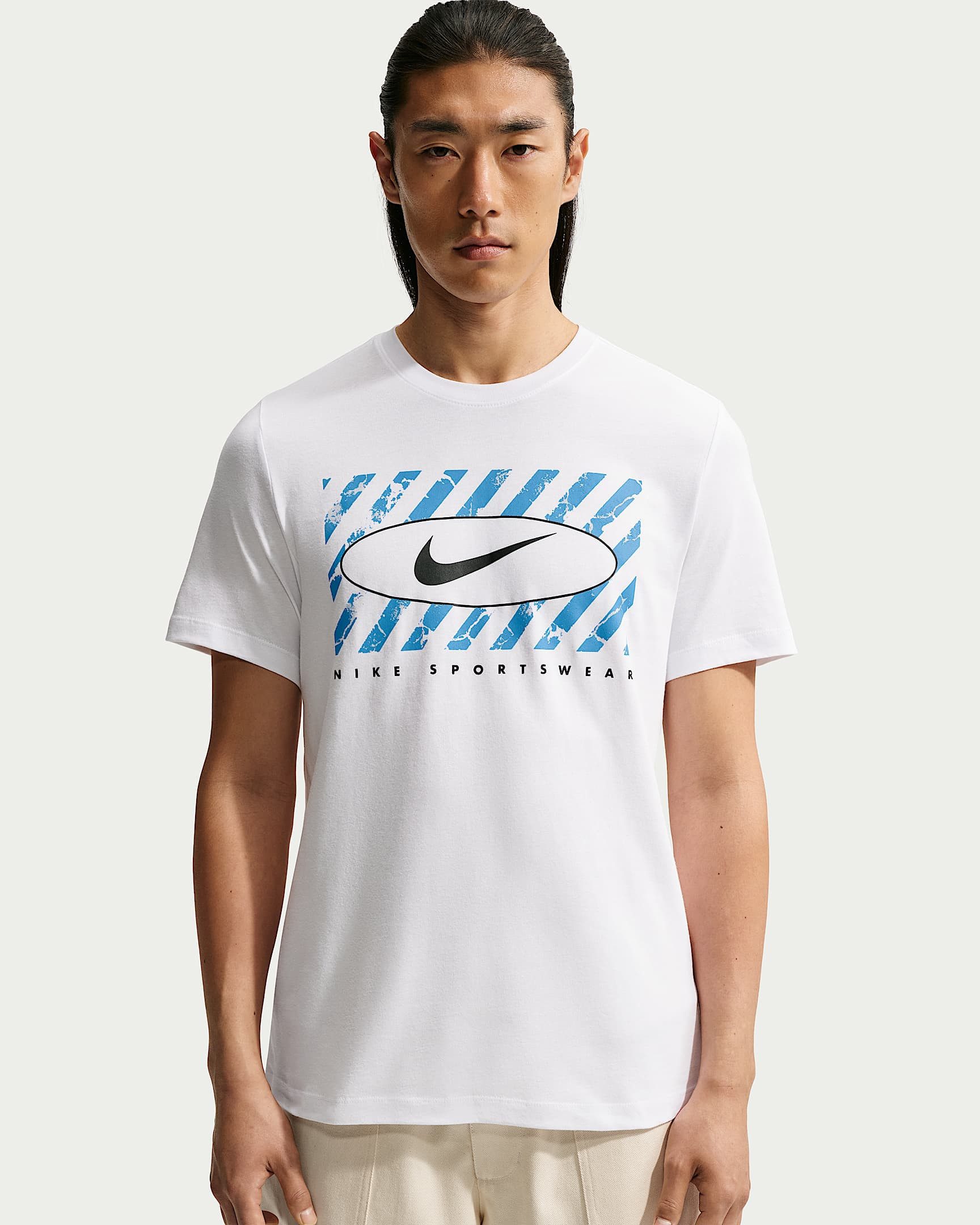 Nike Sportswear T-Shirt Nike Sportswear Men's T-Shirt mit Rundhalsausschnitt, aus Baumwolle, normale Länge