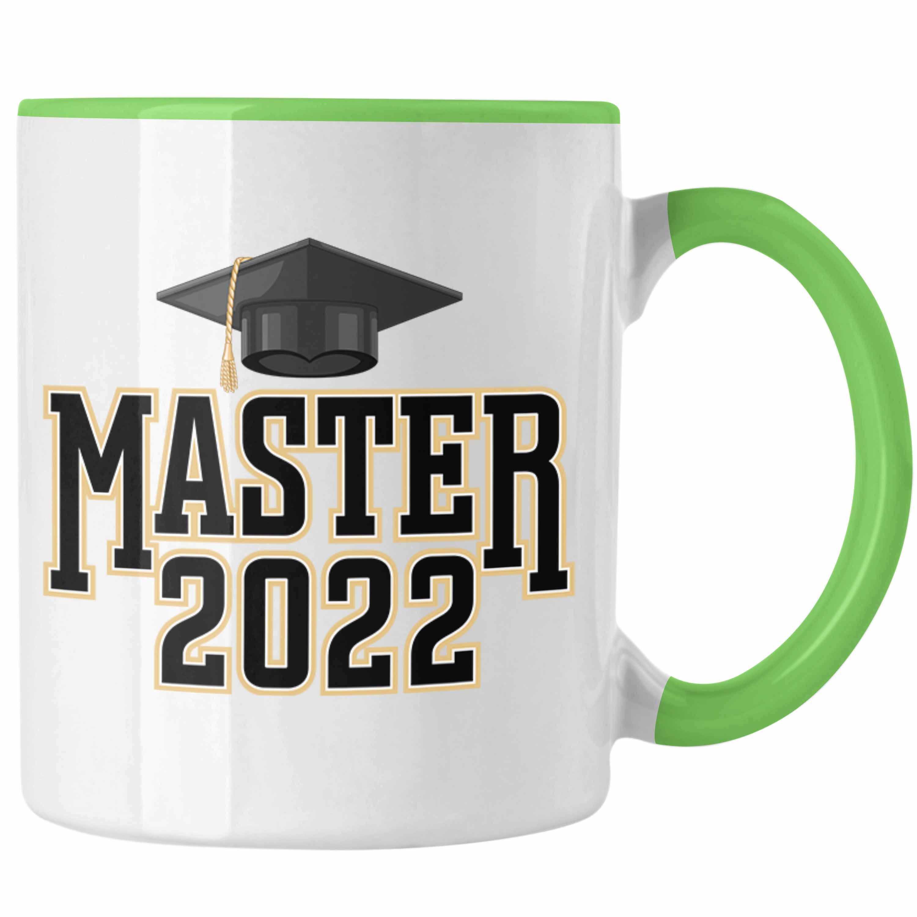 Trendation Tasse Trendation - Master 2022 Abschluss Geschenk Tasse Bestanden Studium Prüfung Graduation Grün
