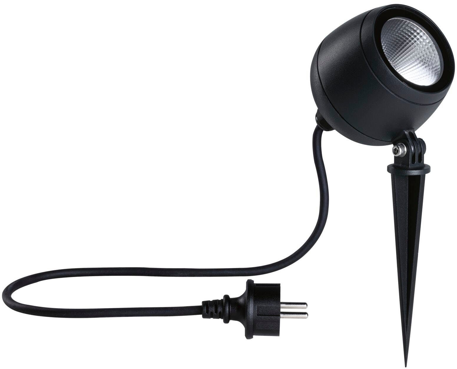 Paulmann LED Gartenleuchte Kikolo, LED fest integriert, Warmweiß, Outdoor 230V Spot Kikolo 60° 3000K anthrazit