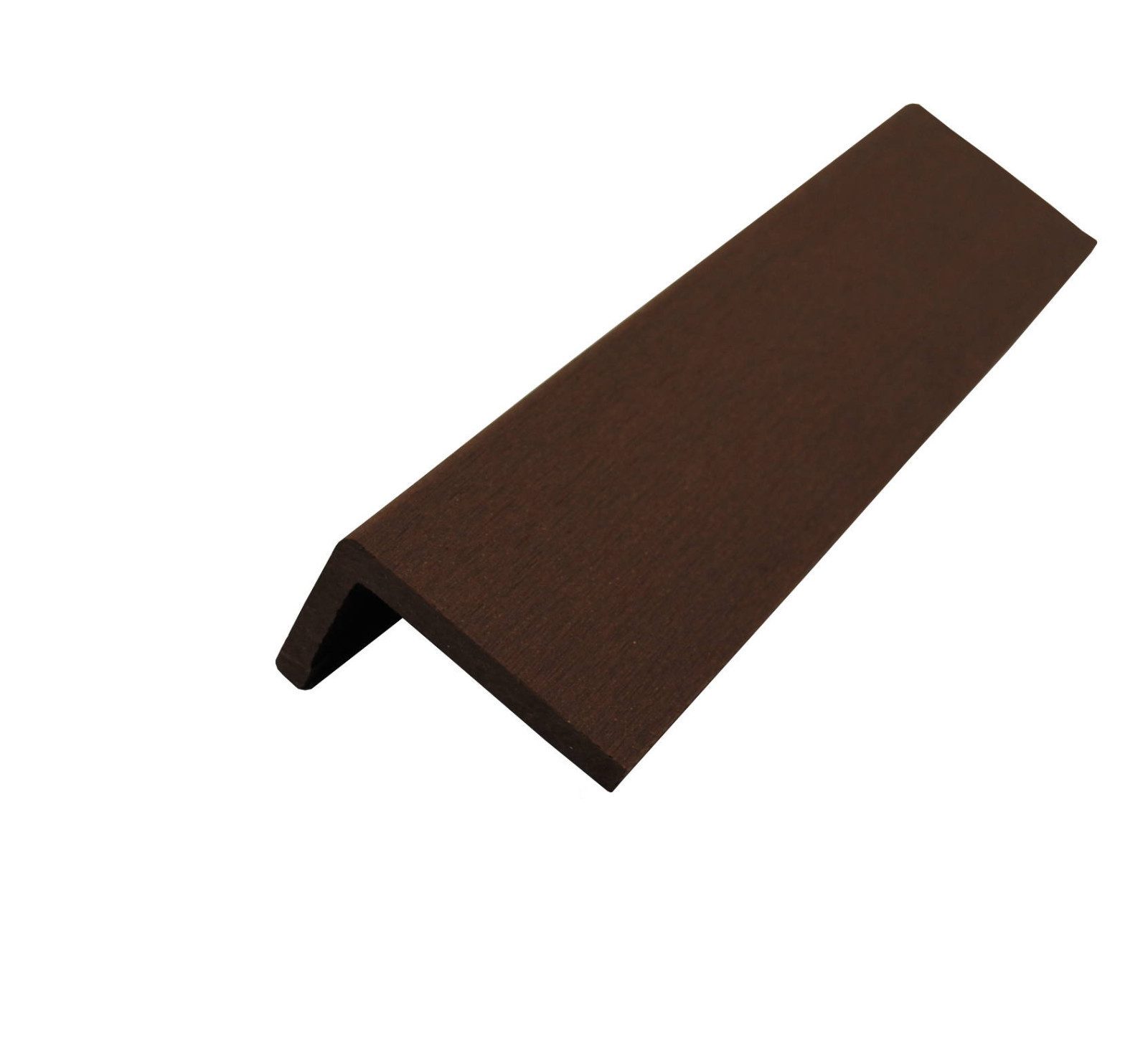 WPC Profi Terrassendielen MUSTER L-Abschlussleiste 15cm chocolate braun 60x40 mm, (Abschlussleiste, Musterstück 15 cm)