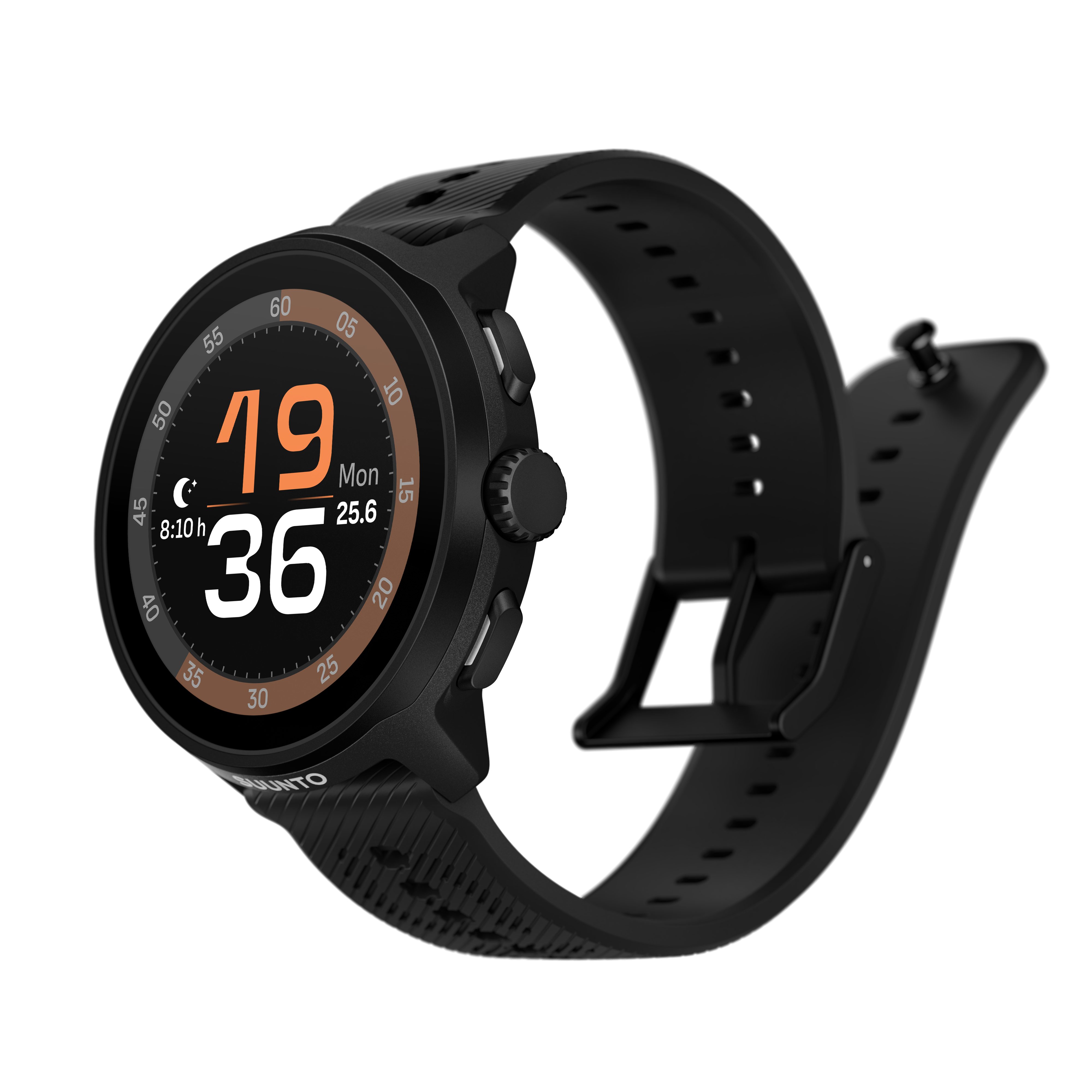 Suunto RUN Leichte Sportuhr speziell für Läufer Fitnessuhr (3,35 cm), Aktivitätsaufzeichnung, Herzfrequenz, Schlaftracking, MP3-Speicher