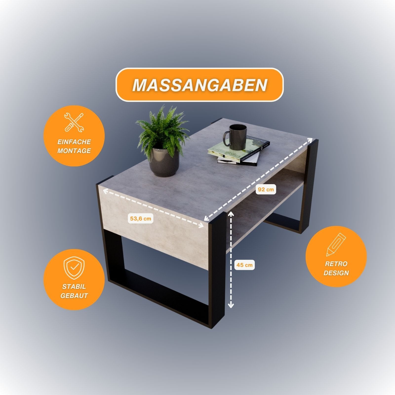 Raumhirsch Furniture Couchtisch Karo92 modern & günstig online kaufen