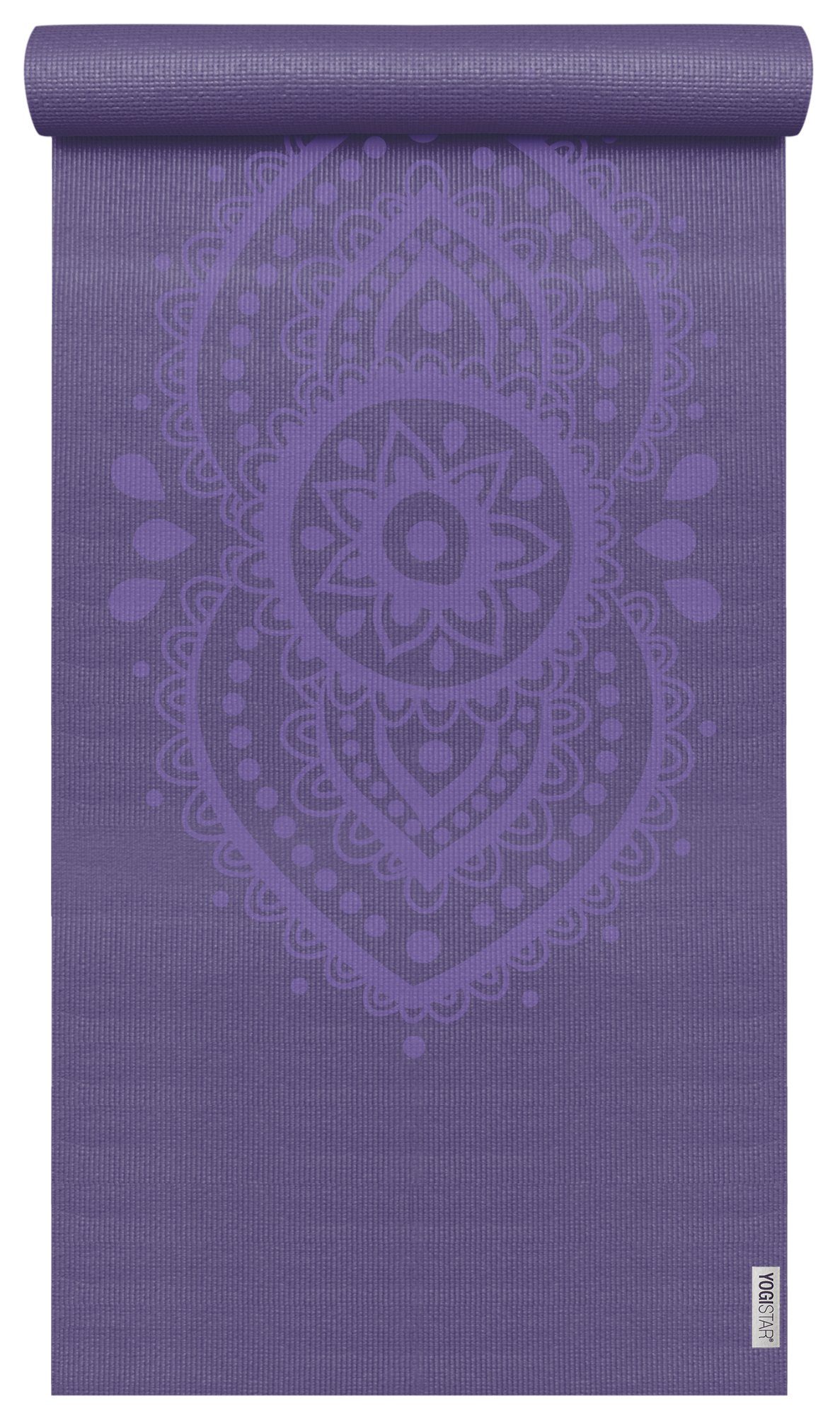 Yogistar Yogamatte Yogamatte Basic Art Ajna Chakra (1-St., Kein Set) aubergine