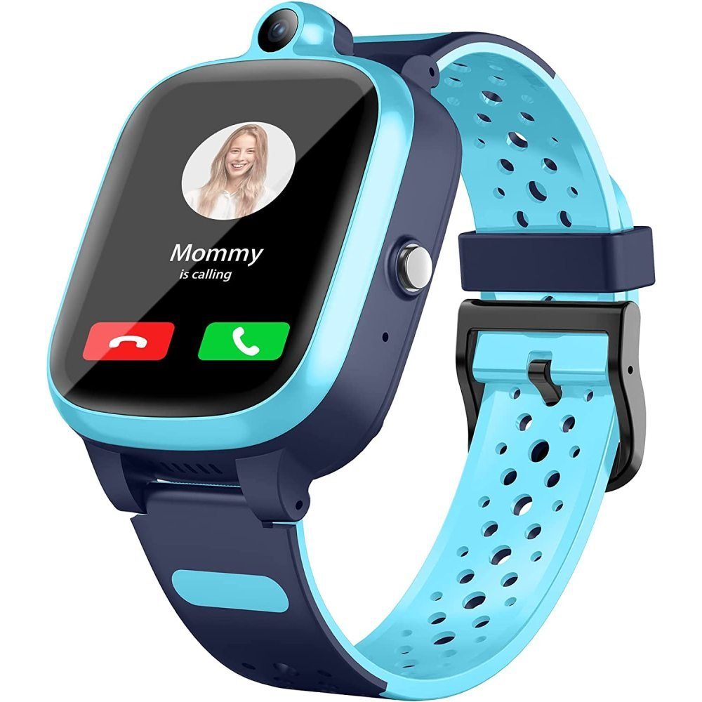 GelldG Smartwatch, Kinder Smartwatch 4G, GPS-Tracker-Uhr mit Videoanruf Smartwatch