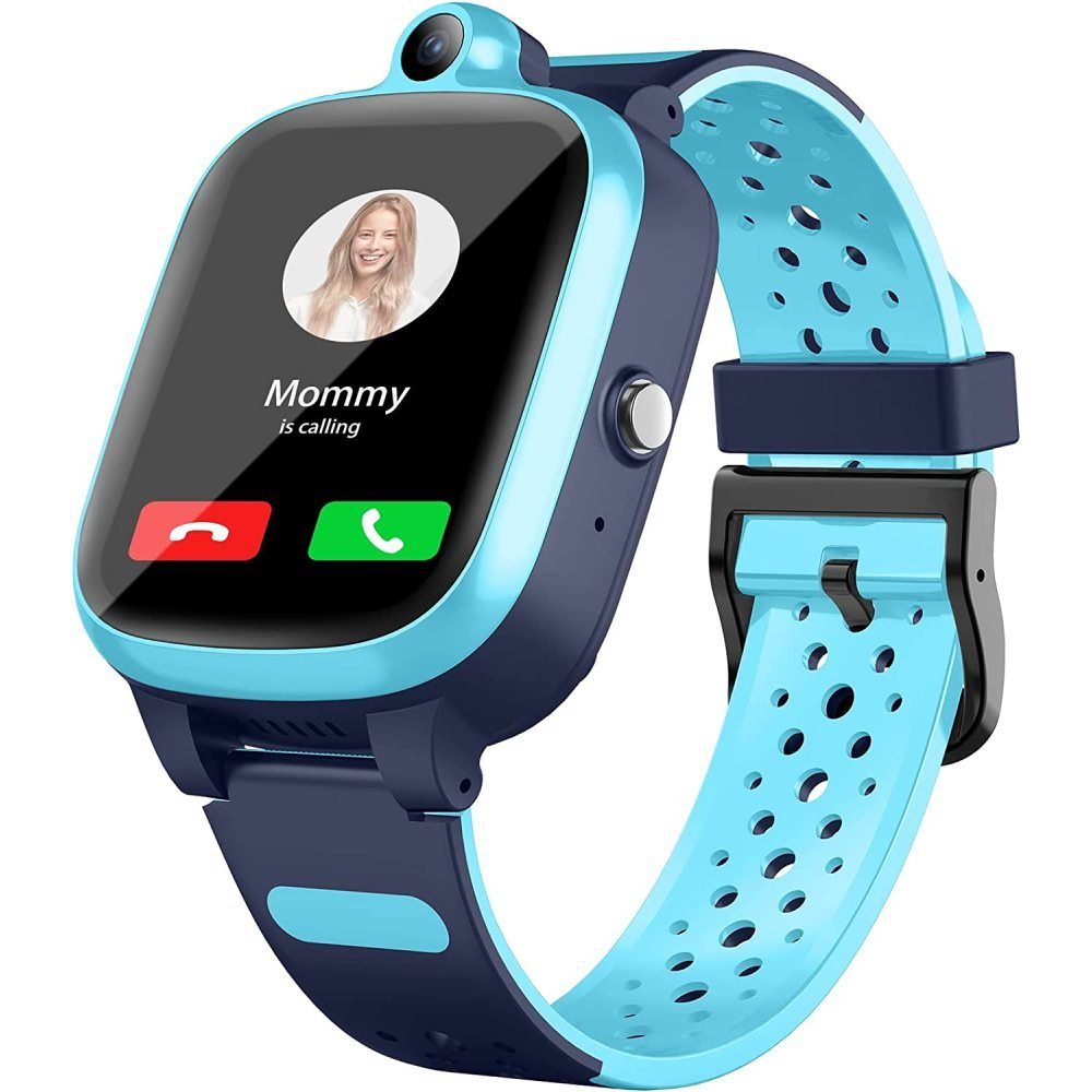 GelldG Smartwatch, Kinder Smartwatch 4G, Smartwatch mit GPS-Tracker-Uhr Videoanruf