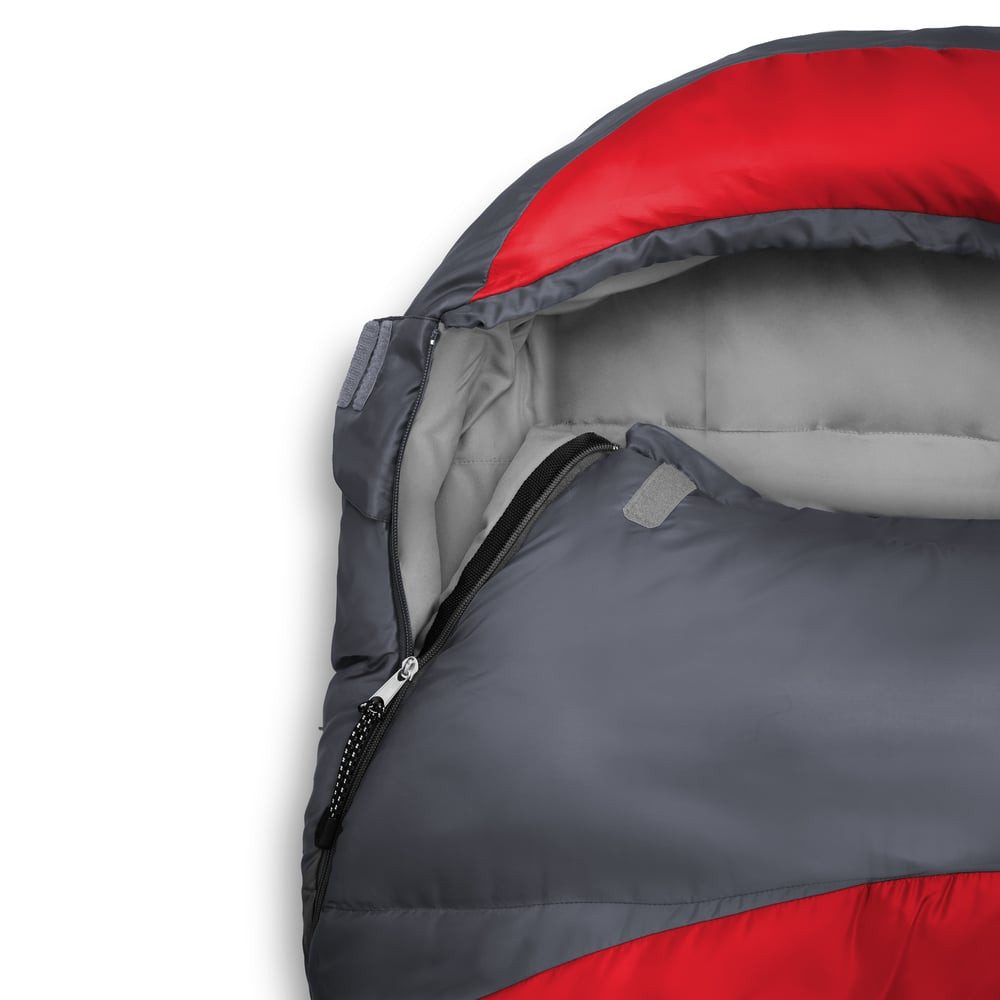 Lumaland Mumienschlafsack Where Tomorrow Camping Schlafsack mit Tasche, wasserabweisend Wärmekragen atmungsaktiv 230x80x55