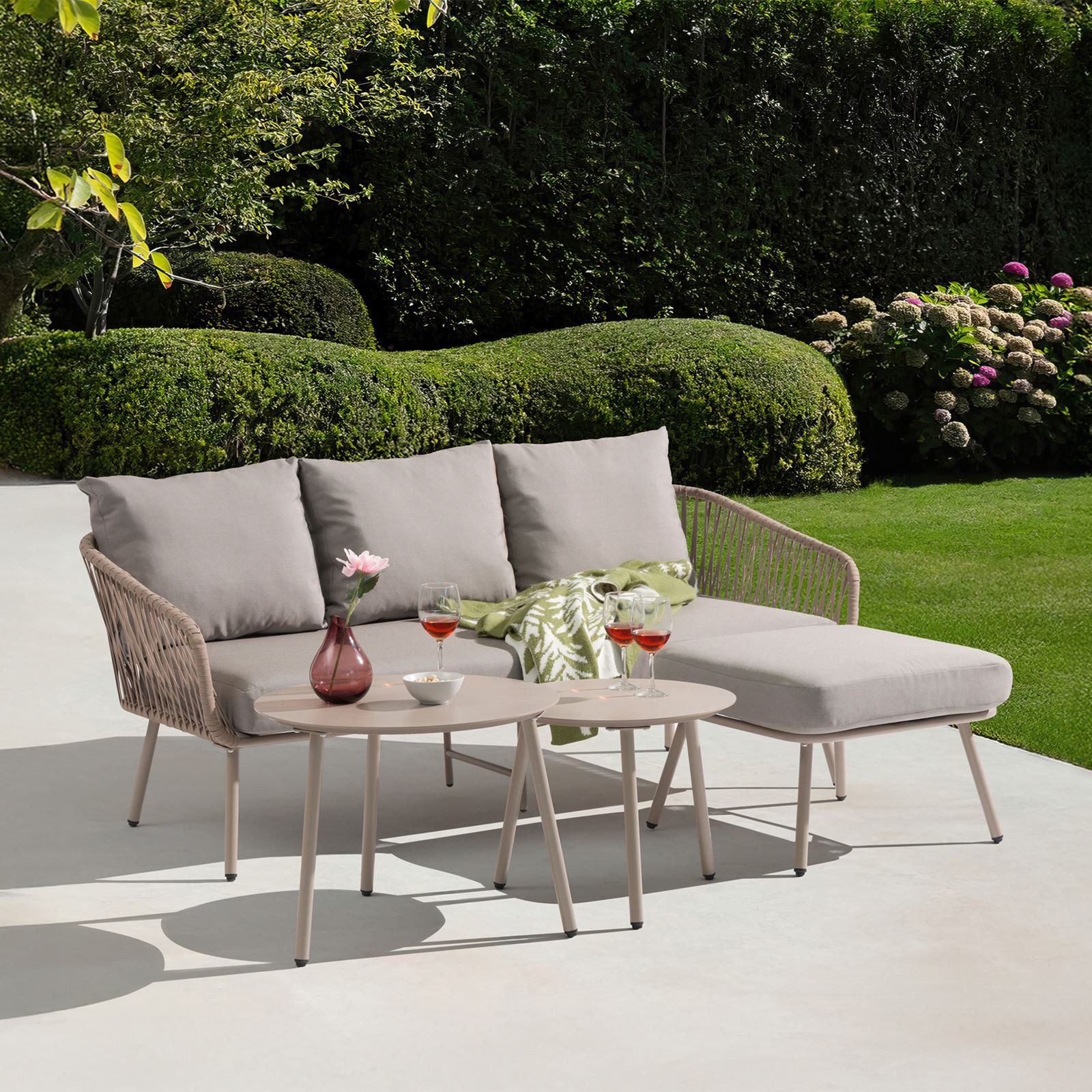 IDIMEX Gartenlounge-Set MYKONOS, Outdoor Dreisitzer Sofa günstig online kaufen