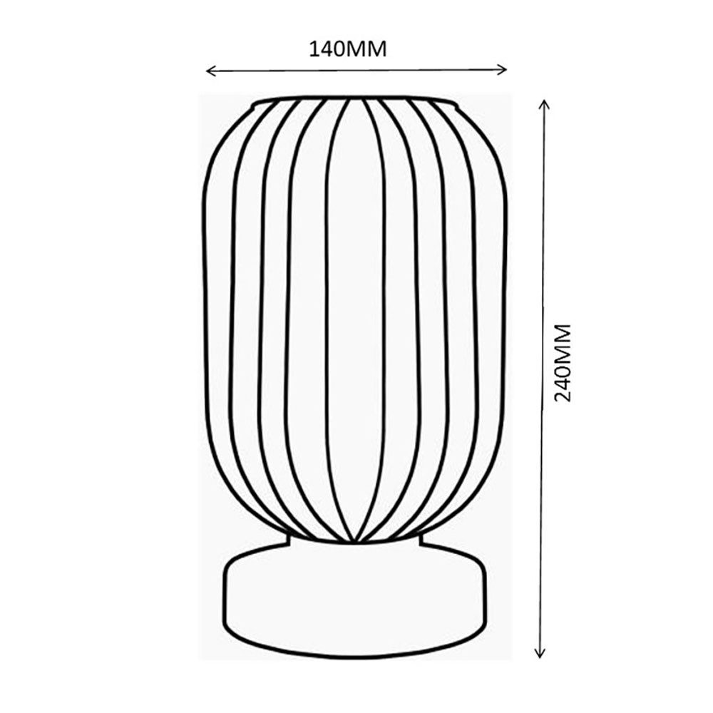 GLOBO LIGHTING Tischleuchte, LED-Leuchtmittel fest verbaut, Warmweiß, Tischlampe Tischleuchte Nachttischlampe Glas lila Retro LED H 24 cm