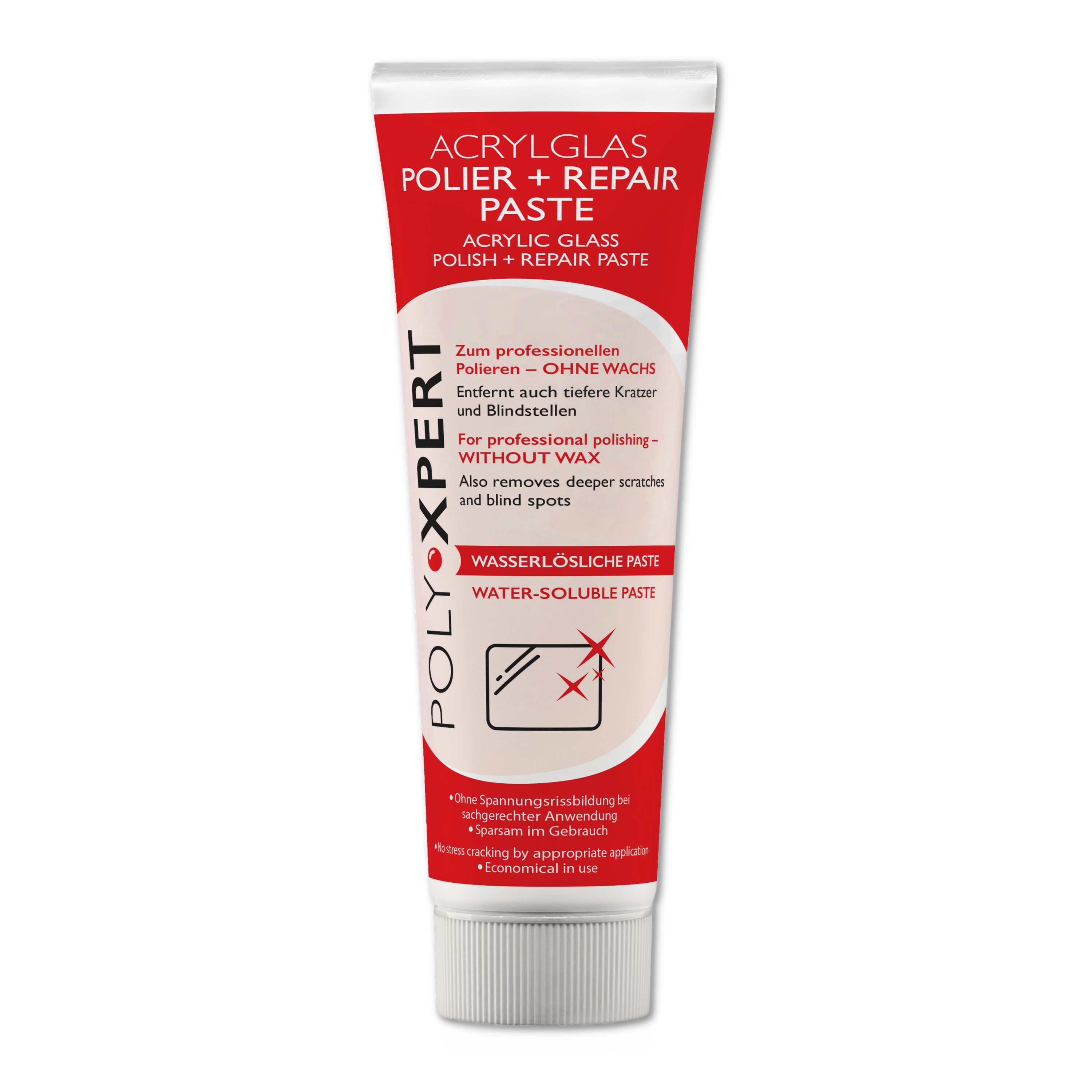 PolyXpert Polier und Repair Paste 75ml Tube für Acrylglas Politur