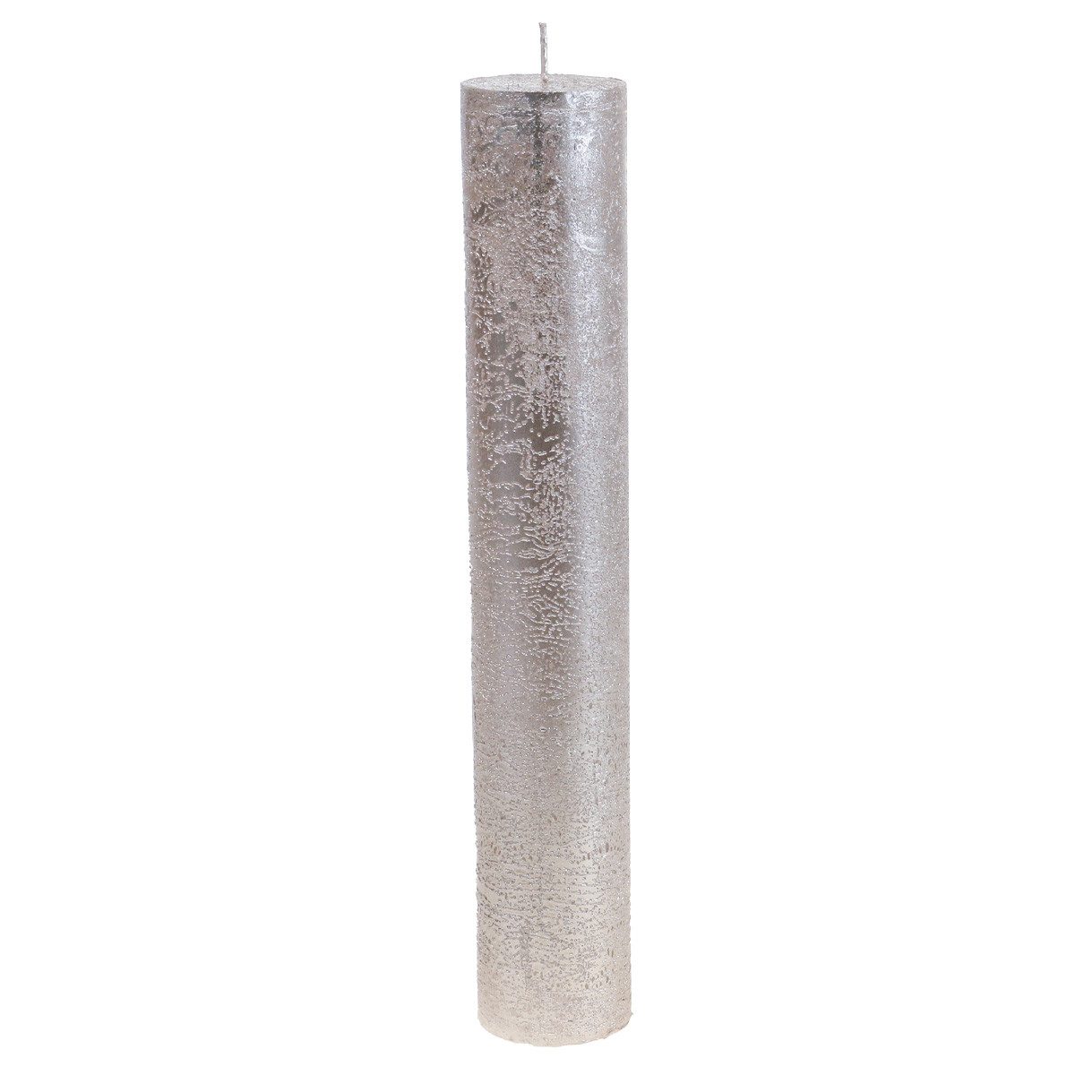 Spitzkerze Exklusive Stabkerzen Glitter-Look Platin mit Muster Ø50×H300mm