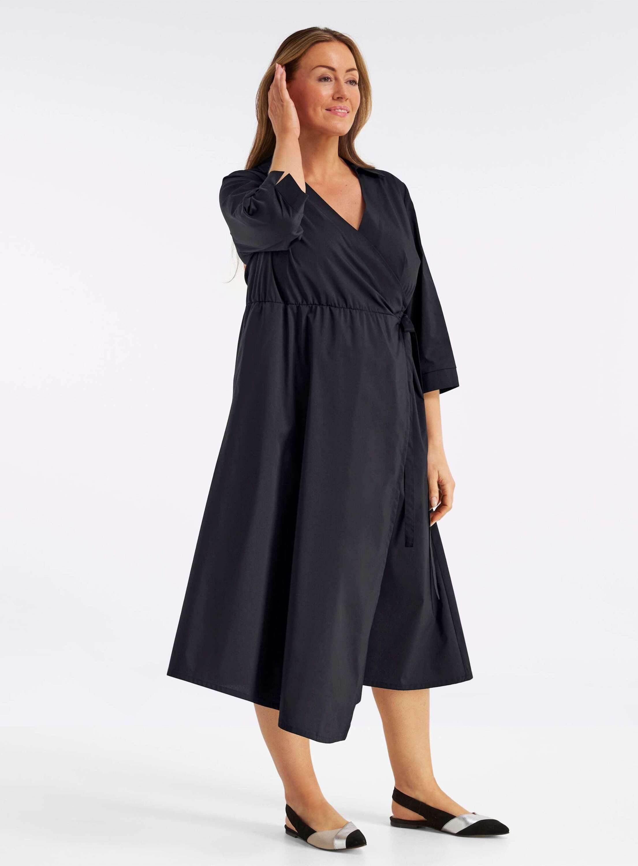 Sheego Jerseykleid Kleid 3/4-Arm