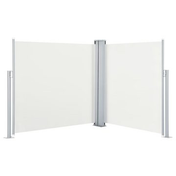 vidaXL Balkonsichtschutz Seitenmarkise Ausziehbar Creme 117x600 cm (1-St)