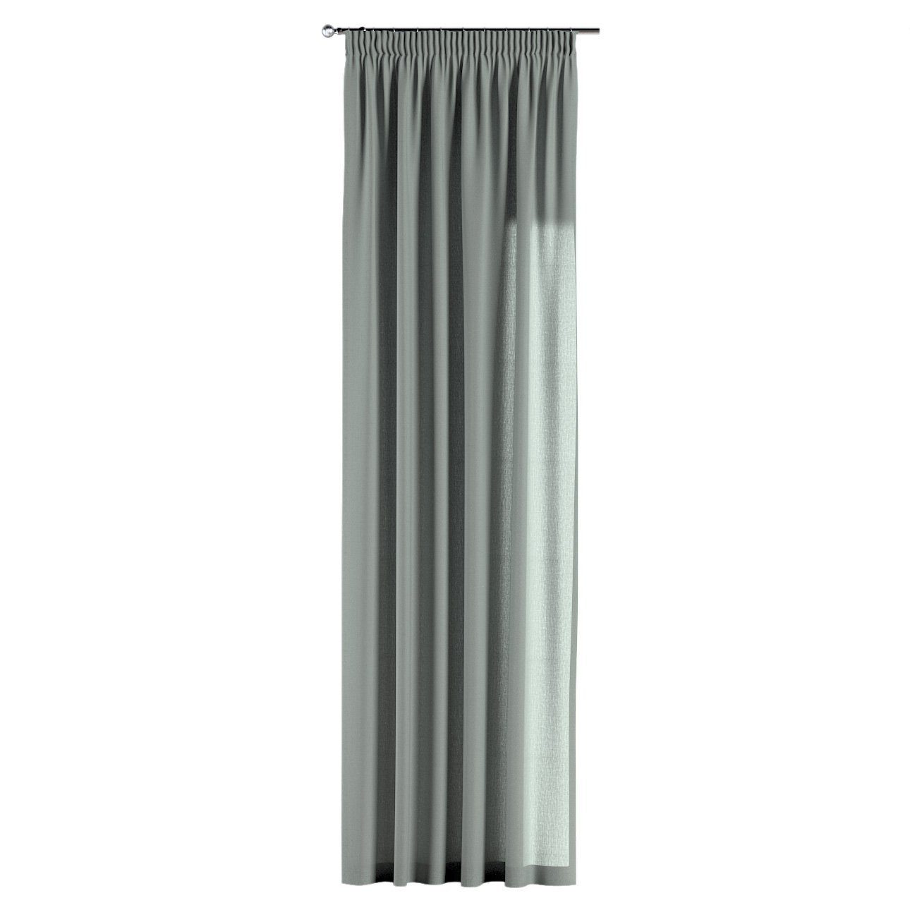 130x100 Kräuselband Vorhang mit cm, Leinen, Dekoria grau Vorhang