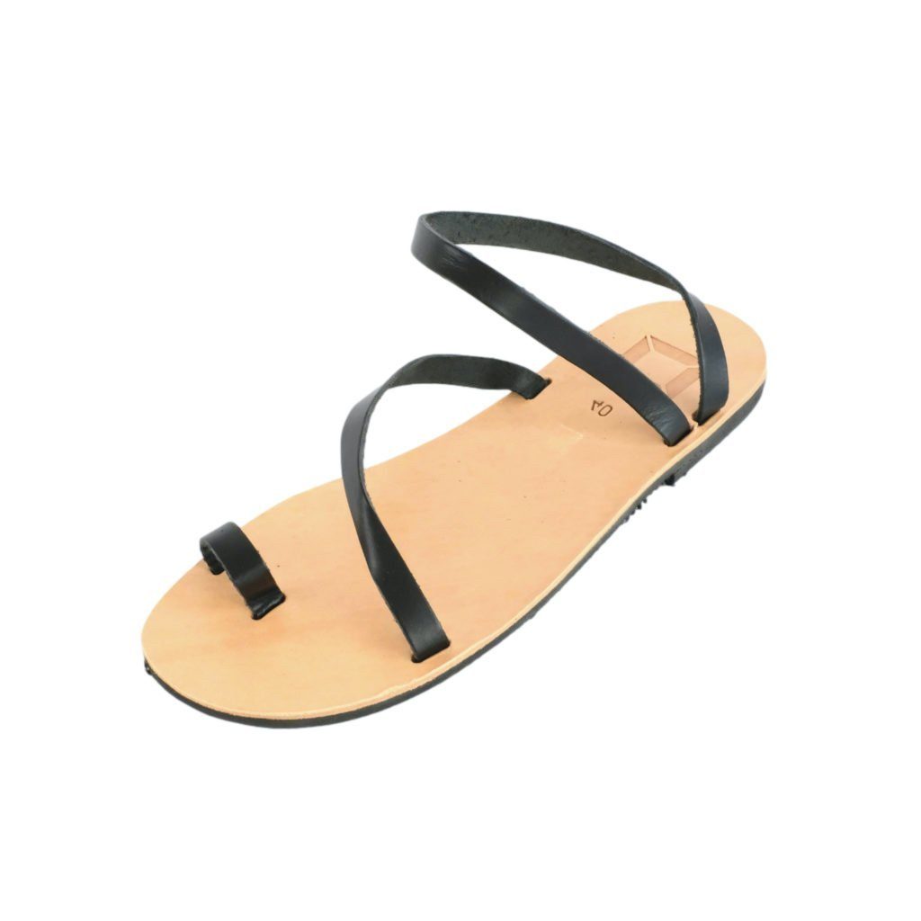 SORBAS '25 Leder Sandeletten Sandalen Damen Schwarz Riemchensandalette – Bild 4 von 5