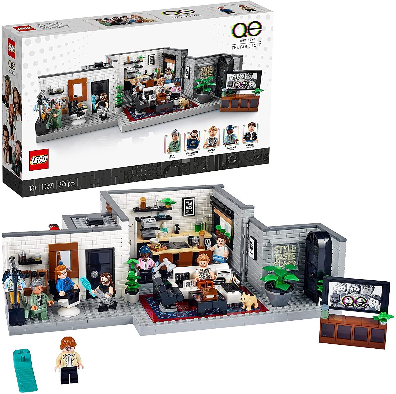 LEGO® Spielbausteine Creator 10291 Queer Eye - Das Loft der Fab 5 geeignet ab 18 Jahren, (974 St)