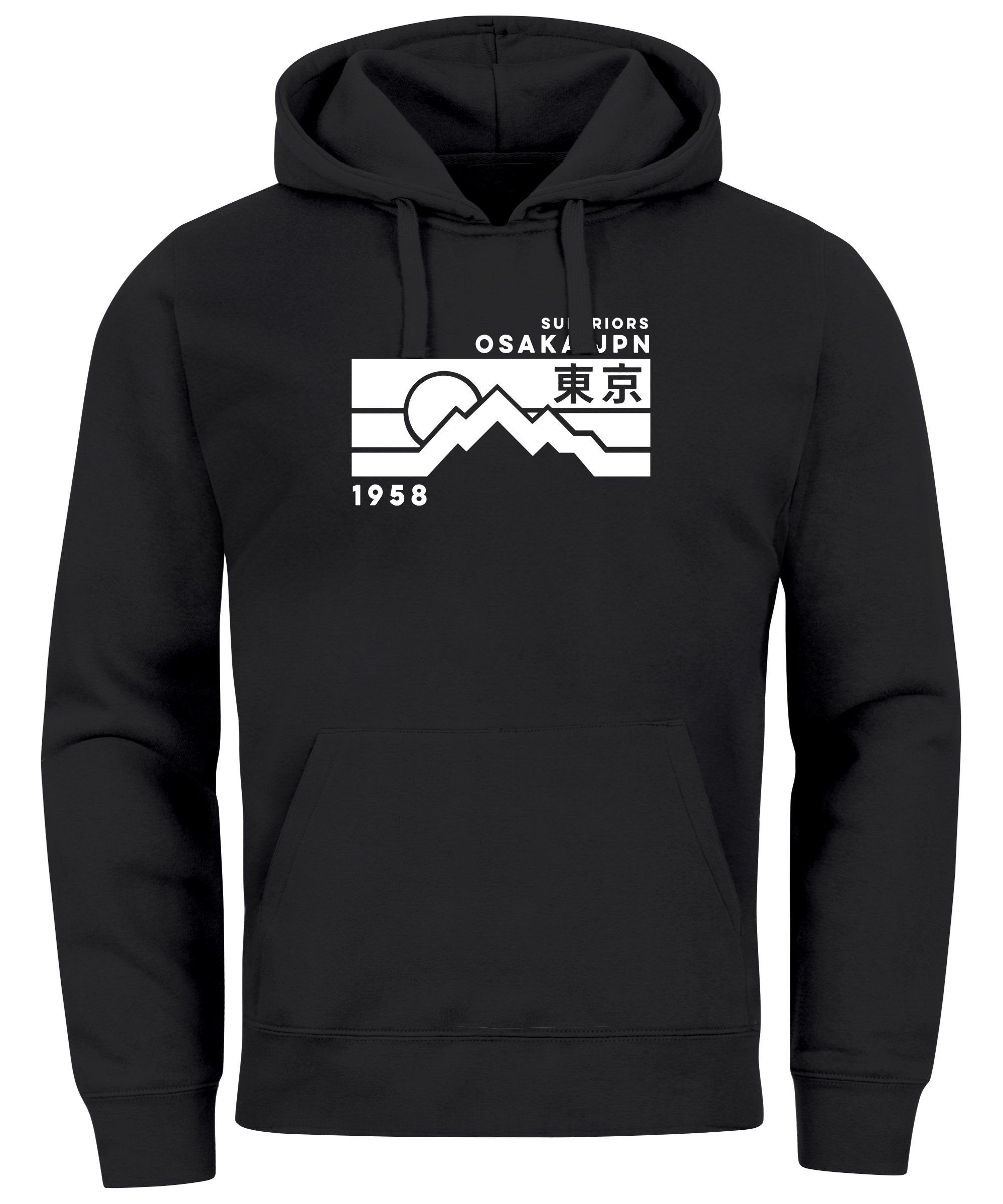 Neverless Hoodie Hoodie Herren Aufdruck Osaka günstig online kaufen