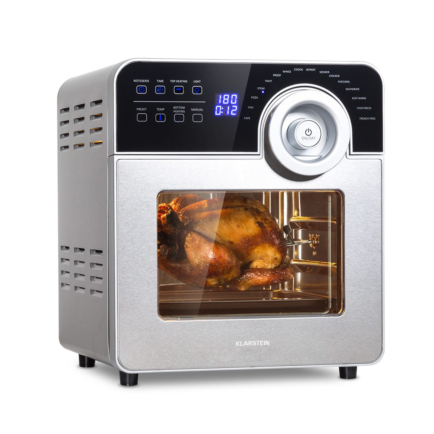 Klarstein Heißluftfritteuse, 1700 W, Air Fryer Fritteuse ohne Öl Heizluftfritteuse Фритюрницы