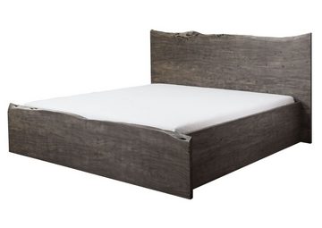 Massivmoebel24 Massivholzbett Bett 140x200x105 grau lackiert PURE ACACIA #421