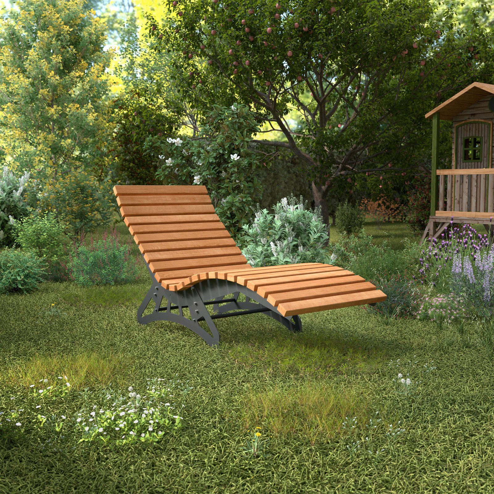 SO-TECH® Gartenliege Wellenliege Untergestell, DIY Bausatz ohne Holz verste günstig online kaufen