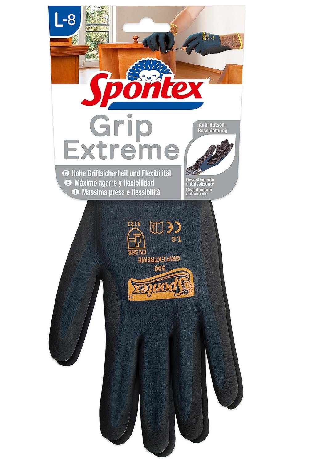 Arbeitshandschuhe Grip Extreme Arbeitshandschuhe mit Nitrilbeschäumung Größe M